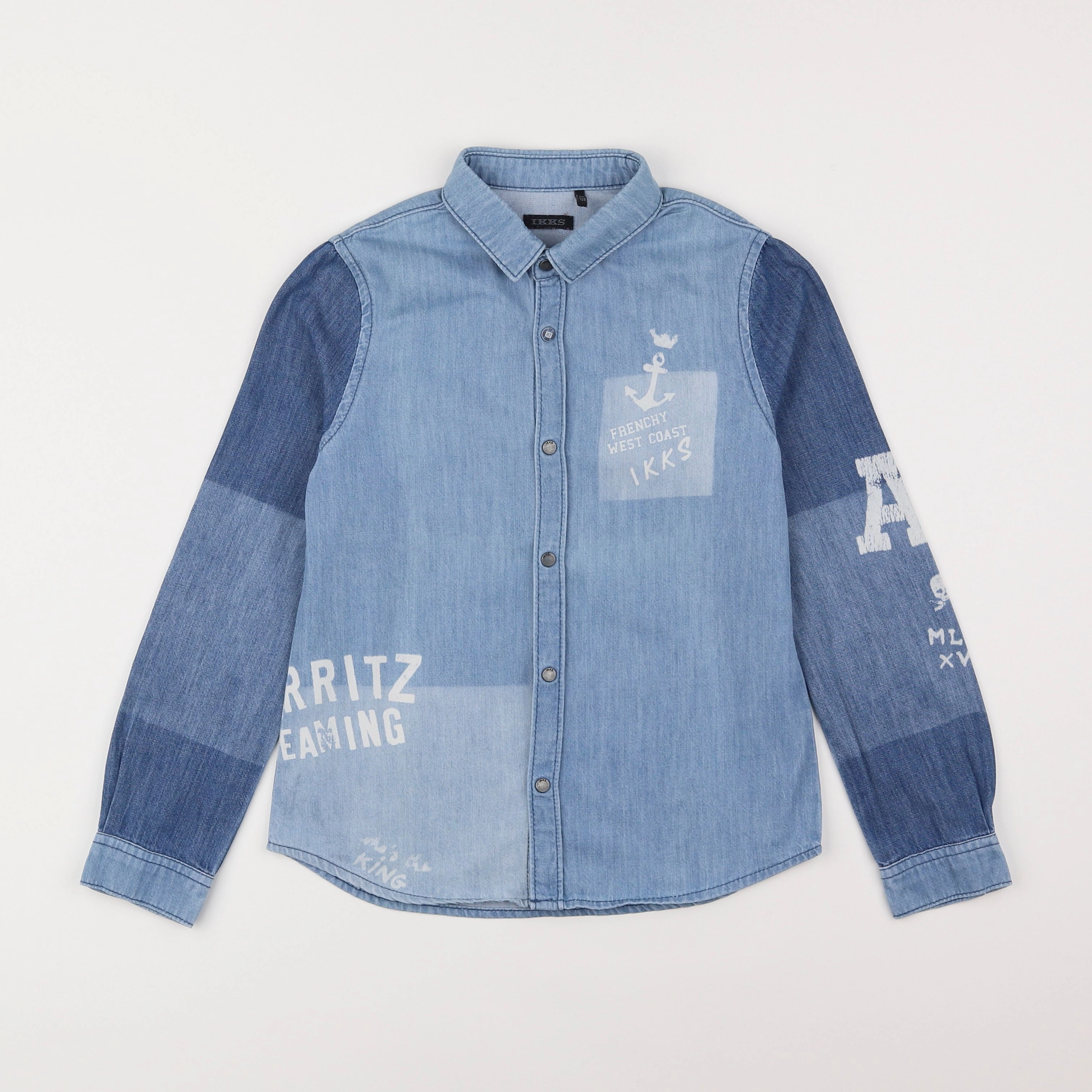 IKKS - chemise bleu - 8 ans
