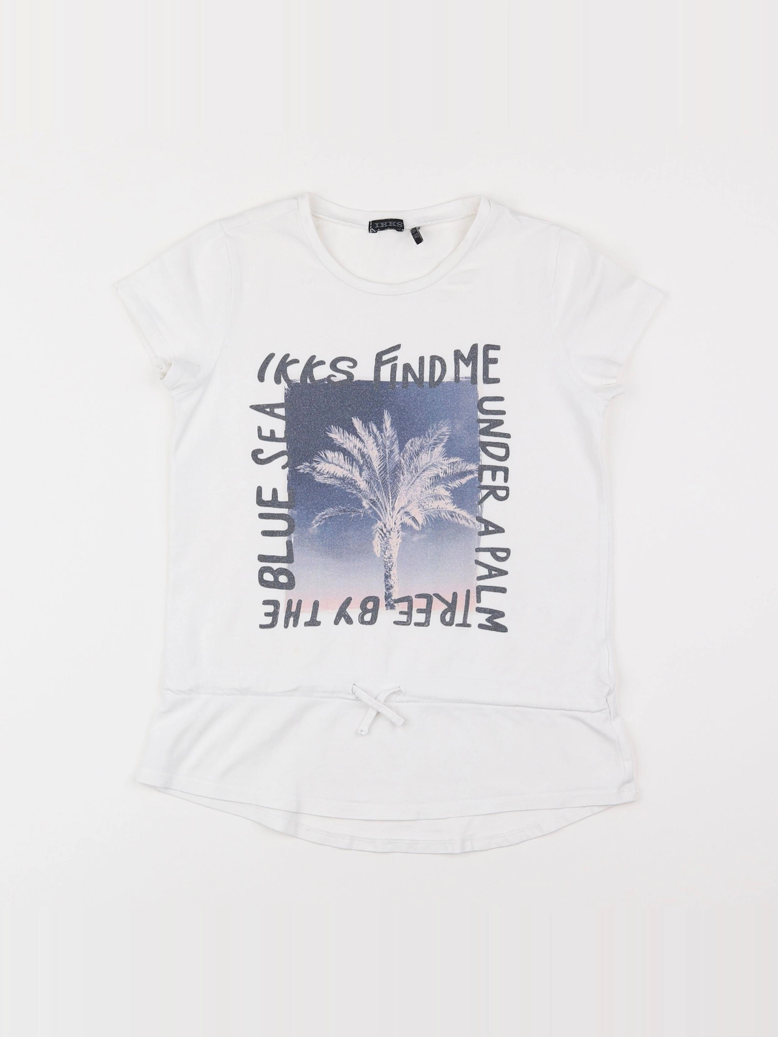 IKKS - tee-shirt blanc - 10 ans