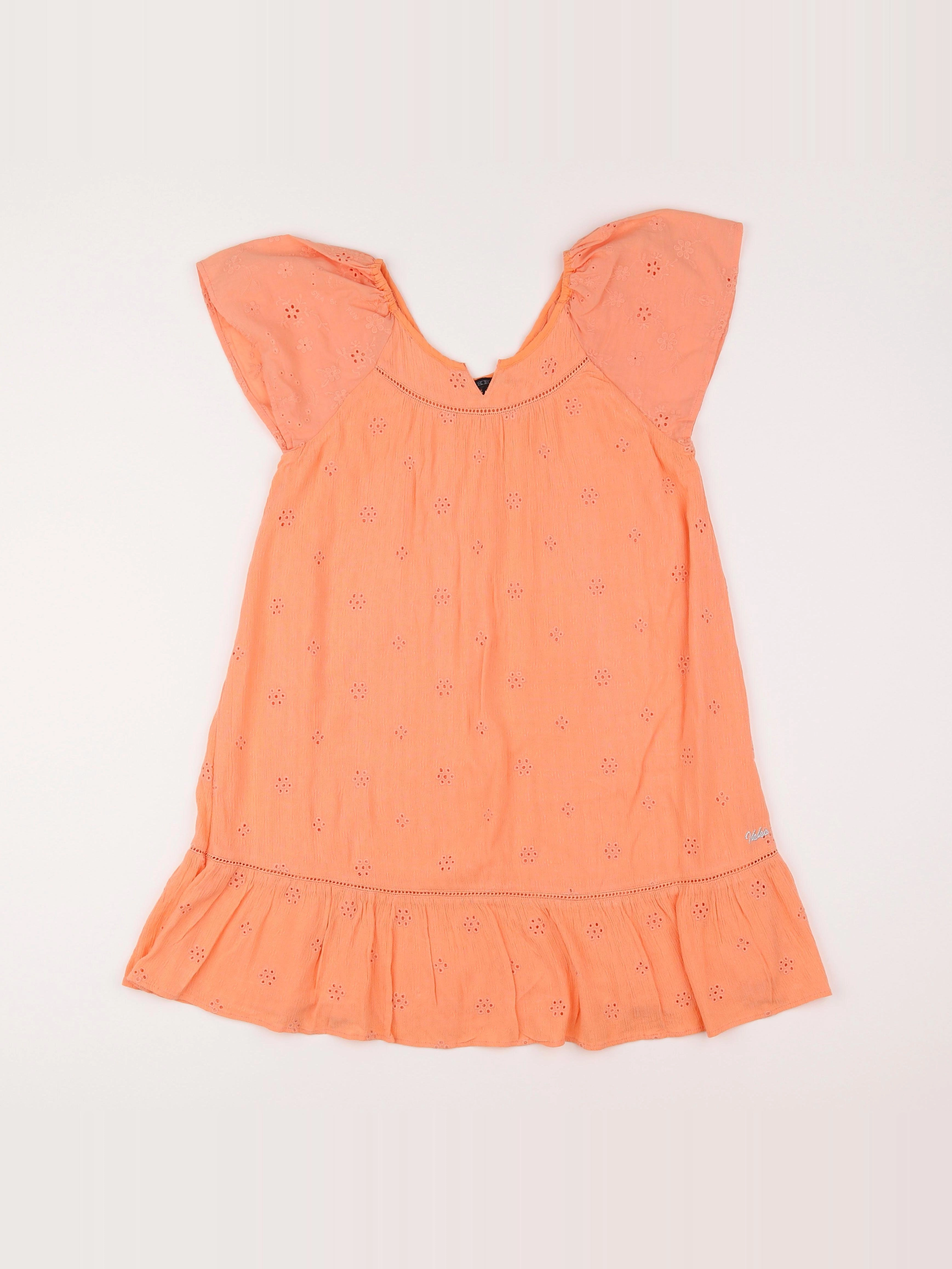 IKKS - robe orange - 10 ans