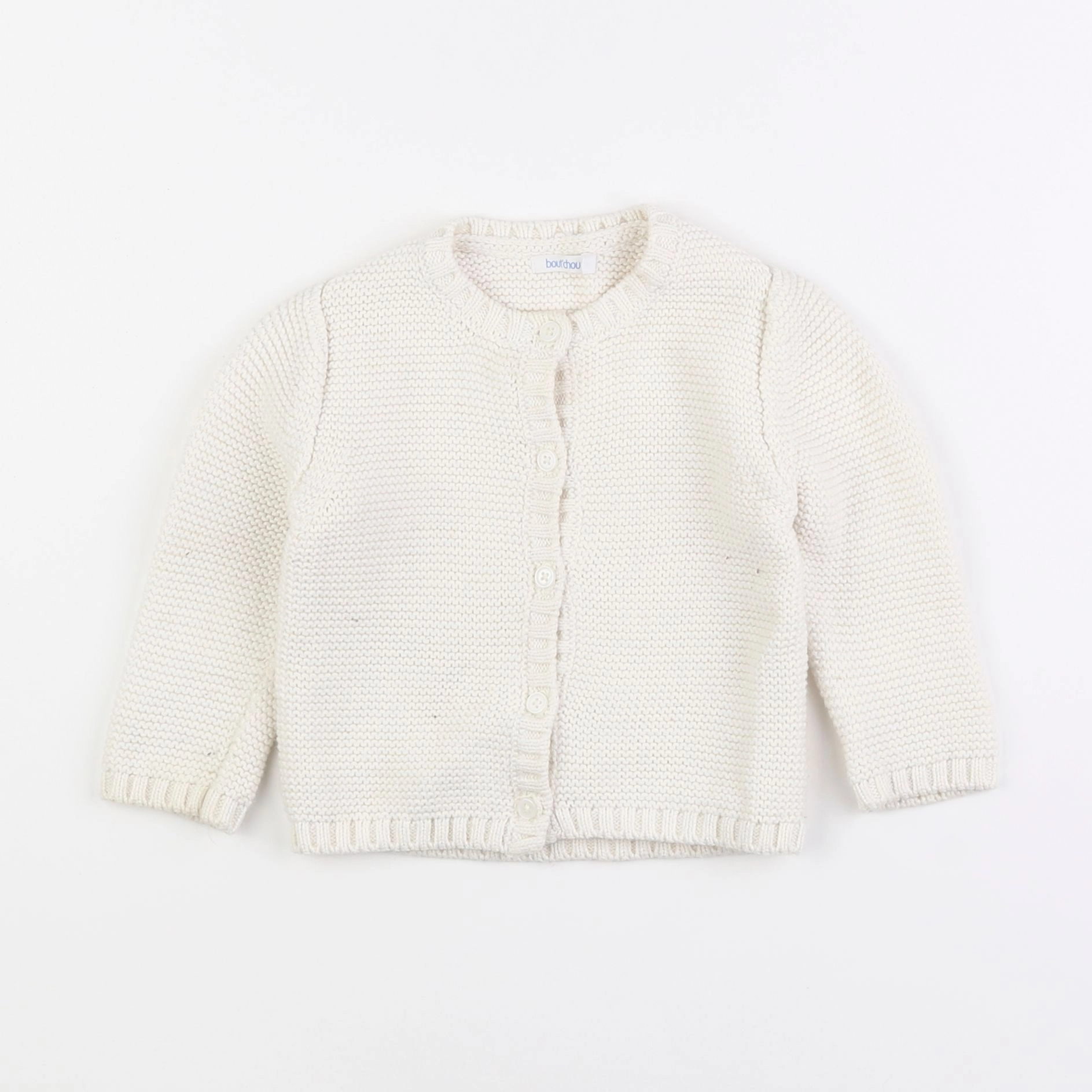 Boutchou - gilet blanc - 12 mois