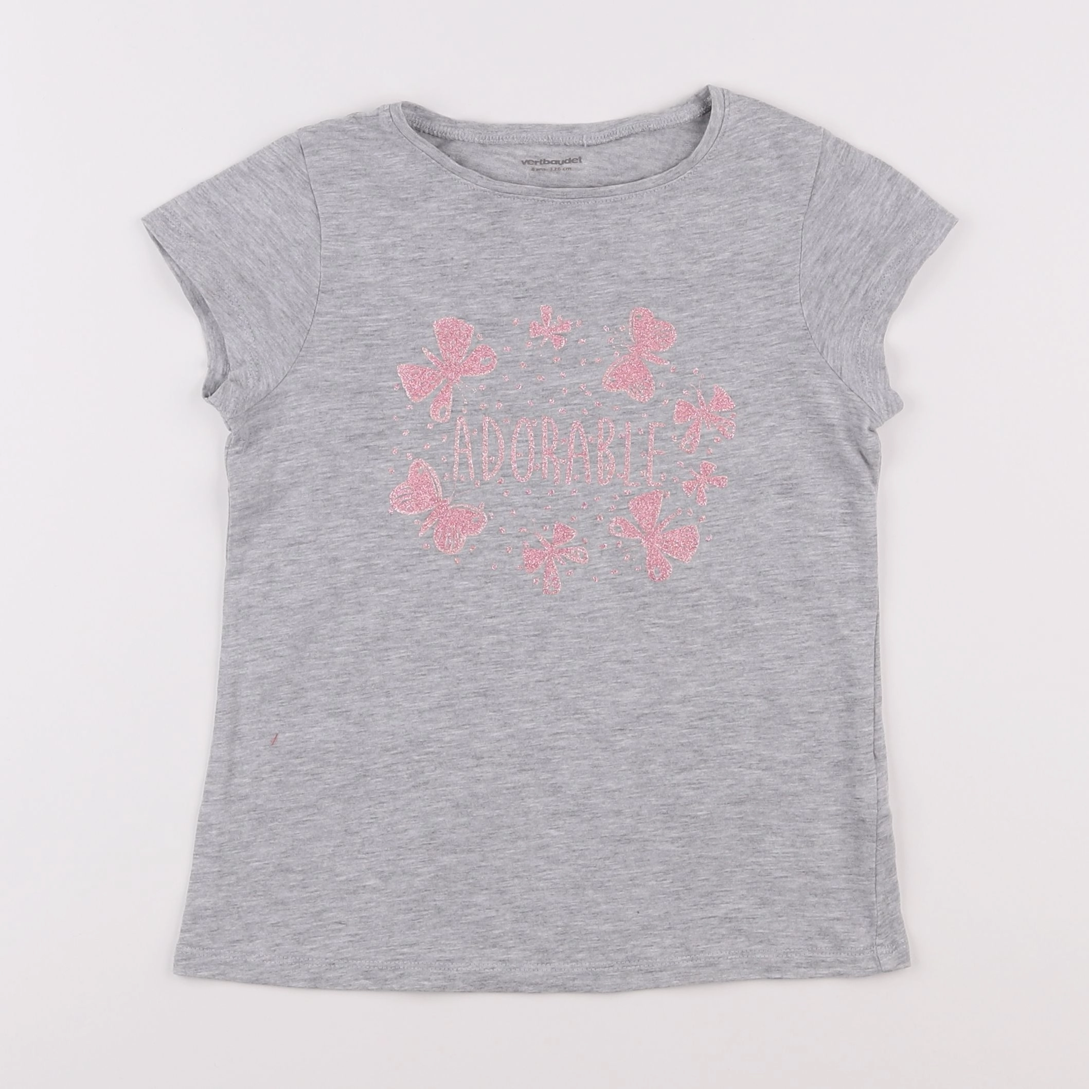 Vertbaudet - tee-shirt gris - 8 ans