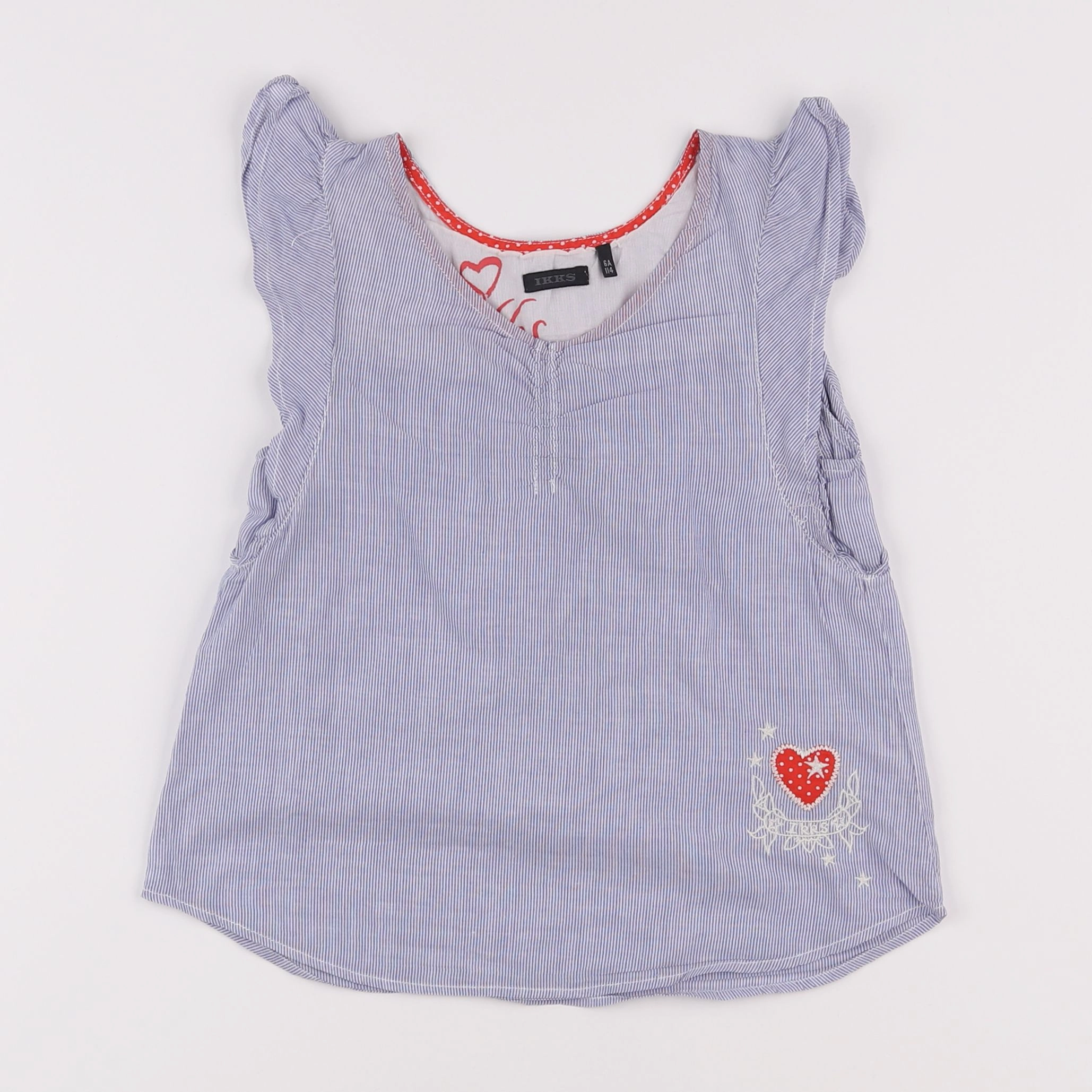 IKKS - blouse bleu, blanc - 6 ans
