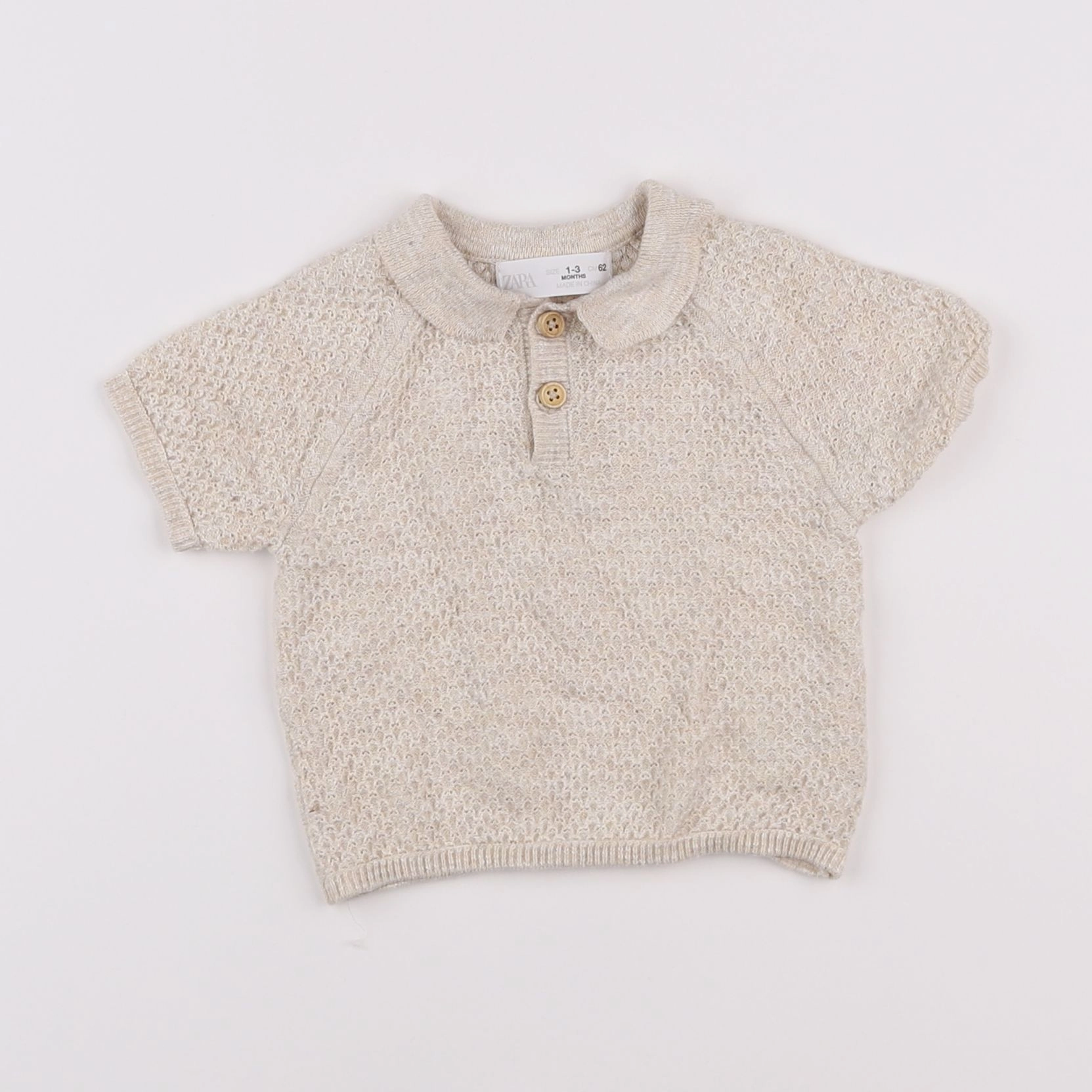 Zara - pull beige - 1/3 mois