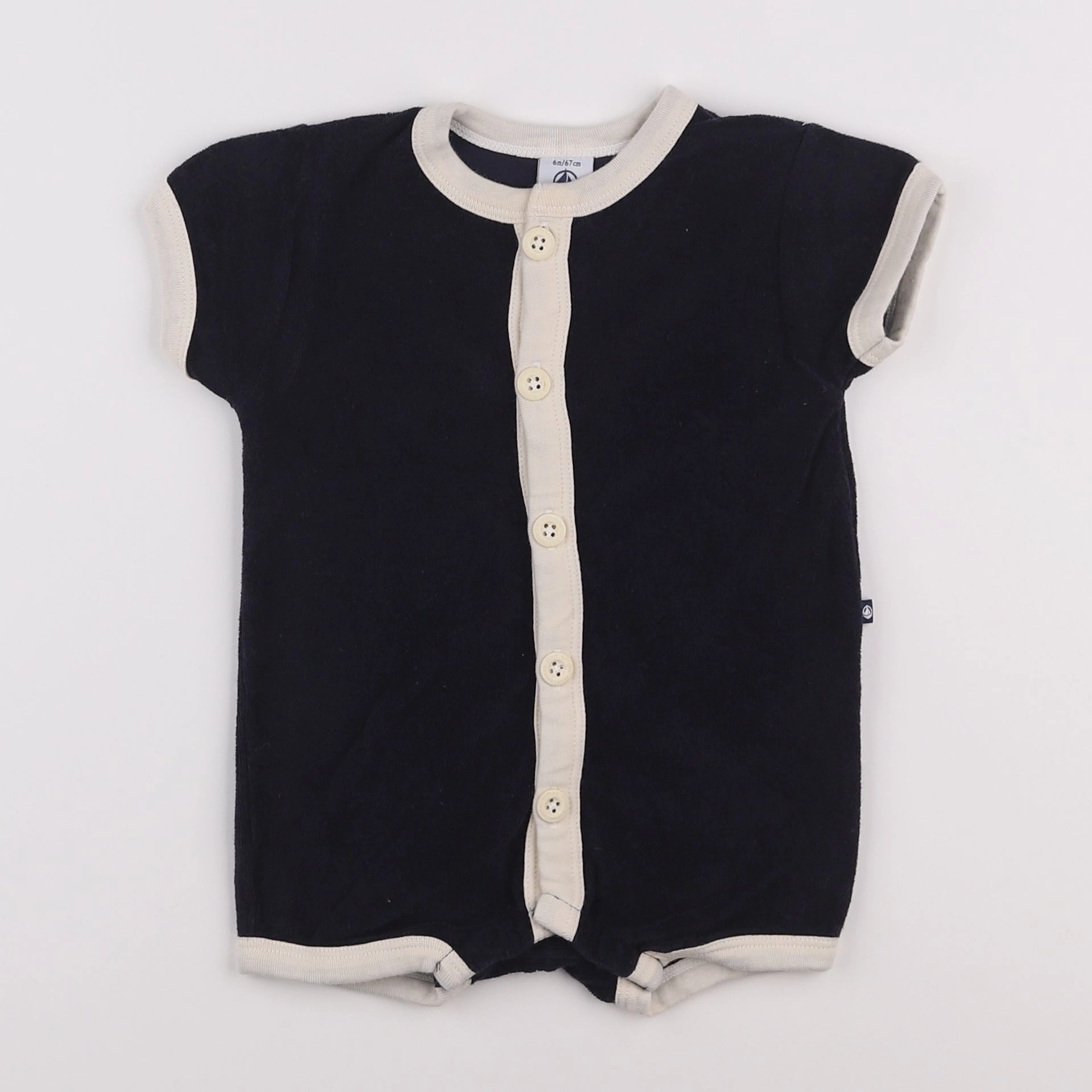 Petit Bateau - combinaison bleu - 6 mois