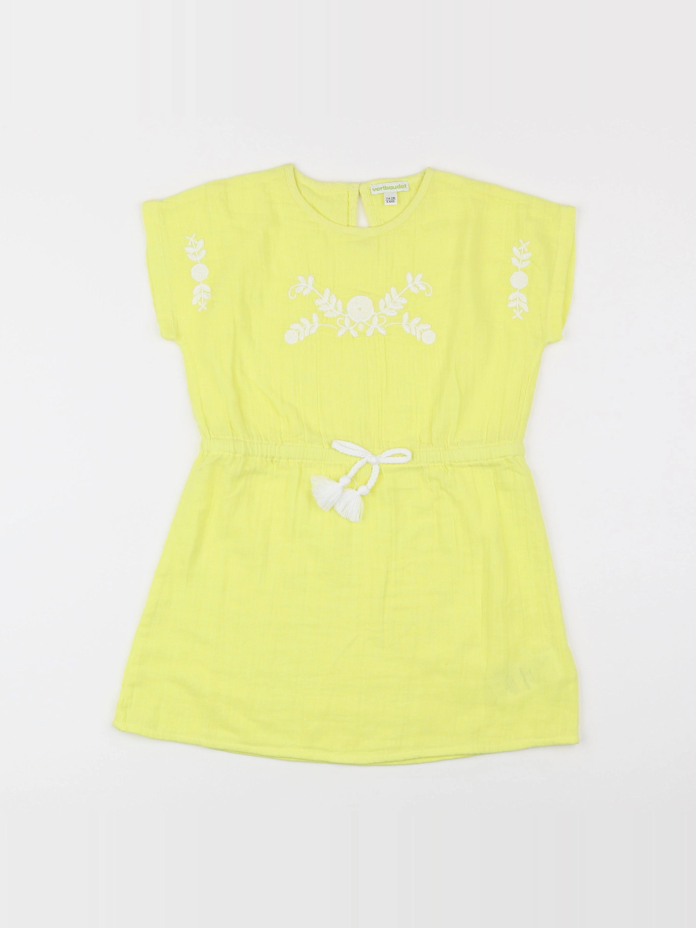Vertbaudet - robe jaune - 6 ans