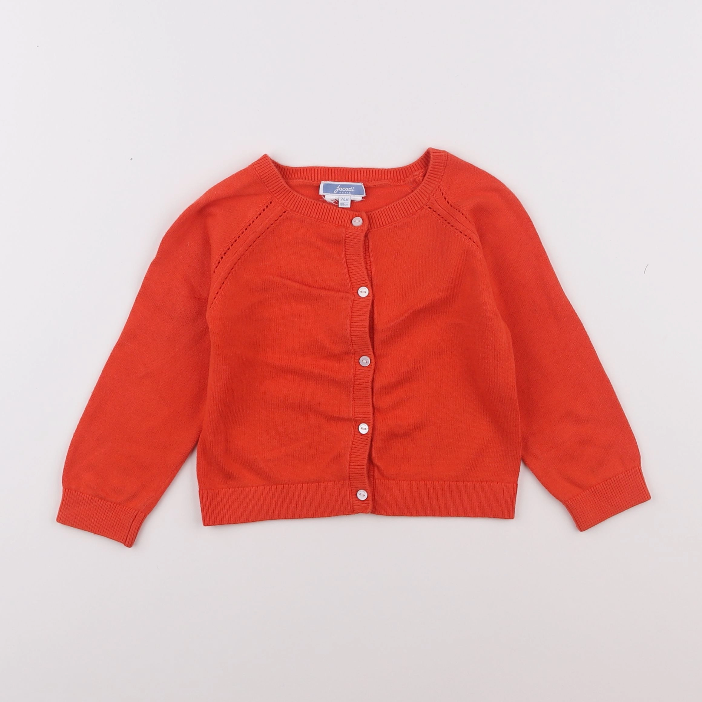 Jacadi - gilet orange - 2 ans