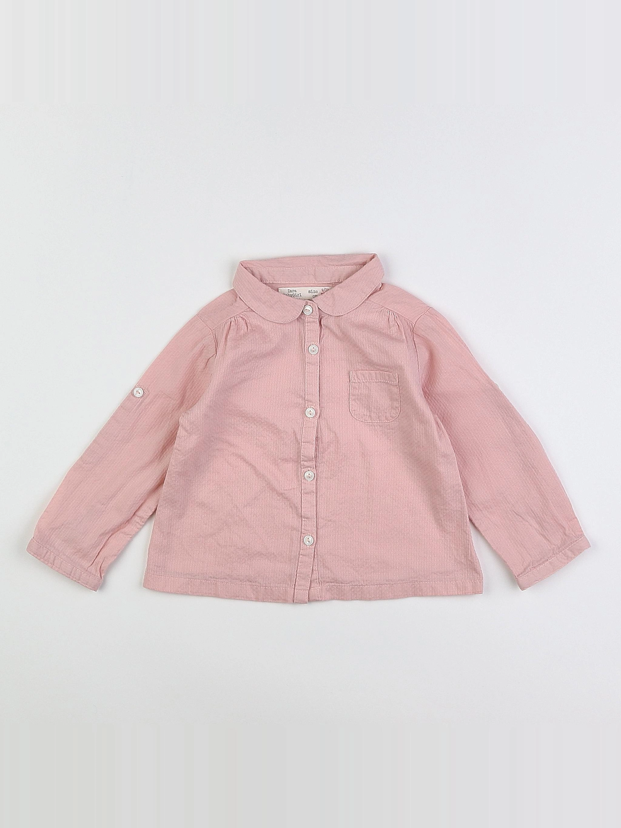 Zara - blouse rose - 9/12 mois
