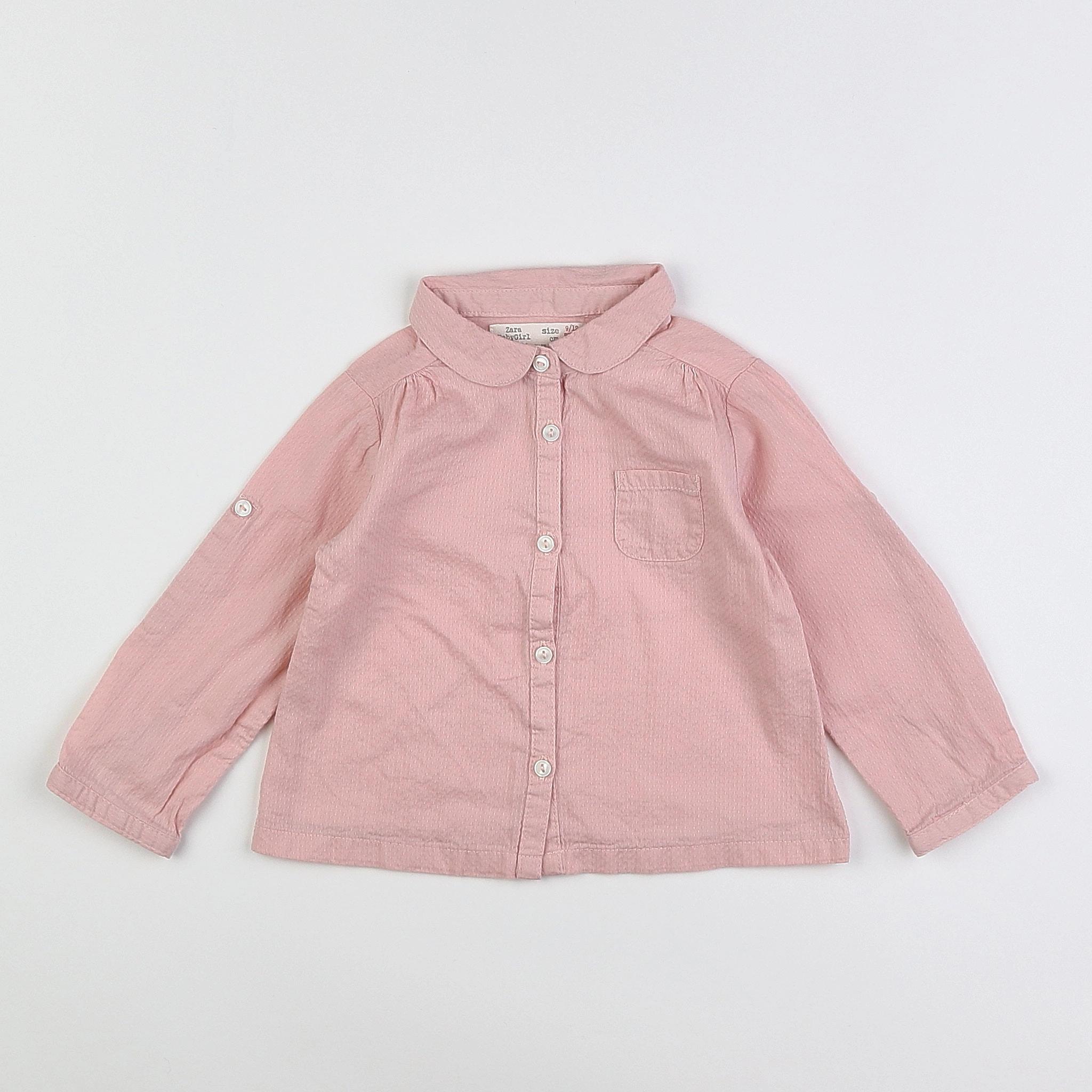Zara - blouse rose - 9/12 mois