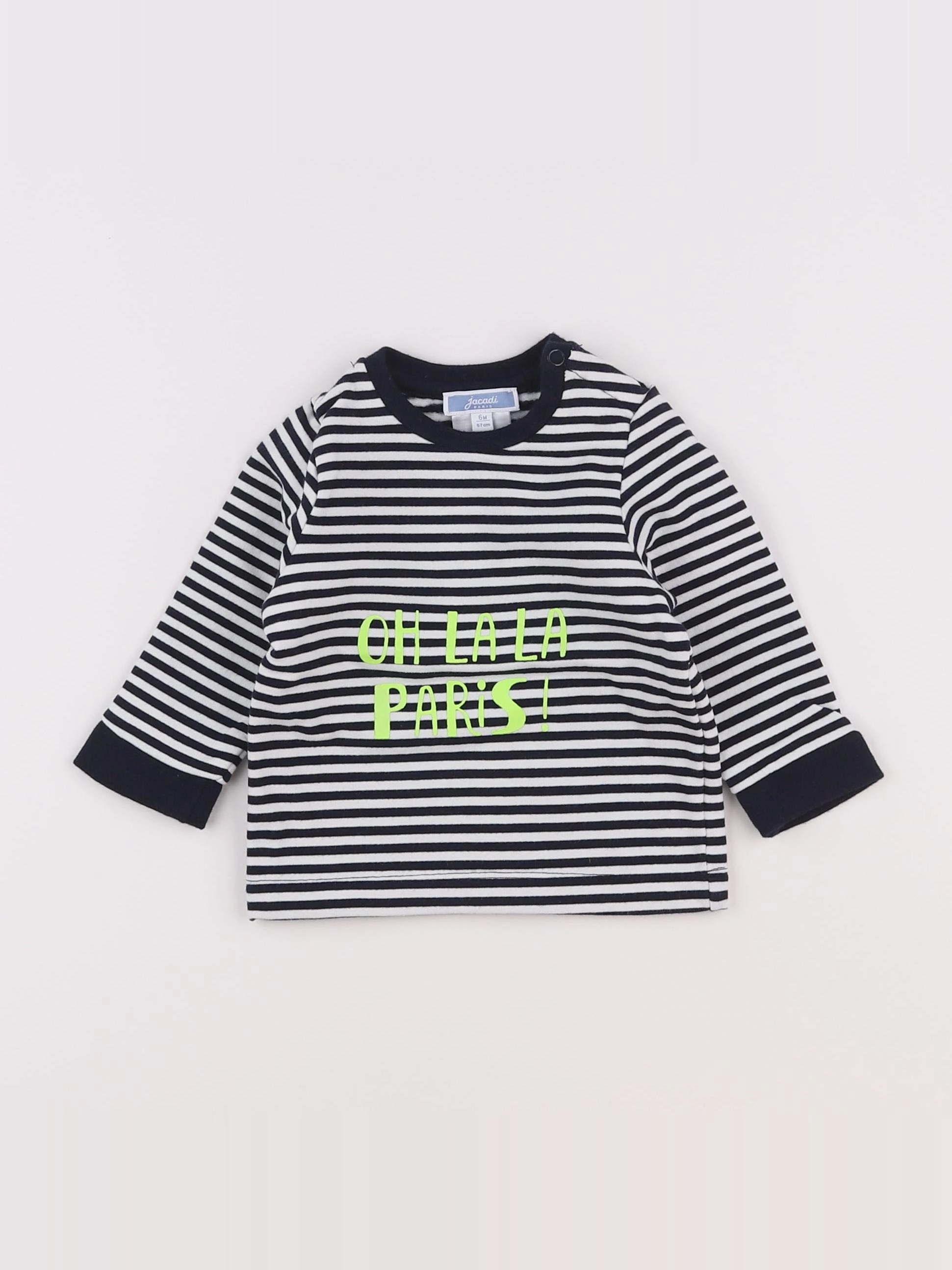 Jacadi - sweat blanc - 6 mois