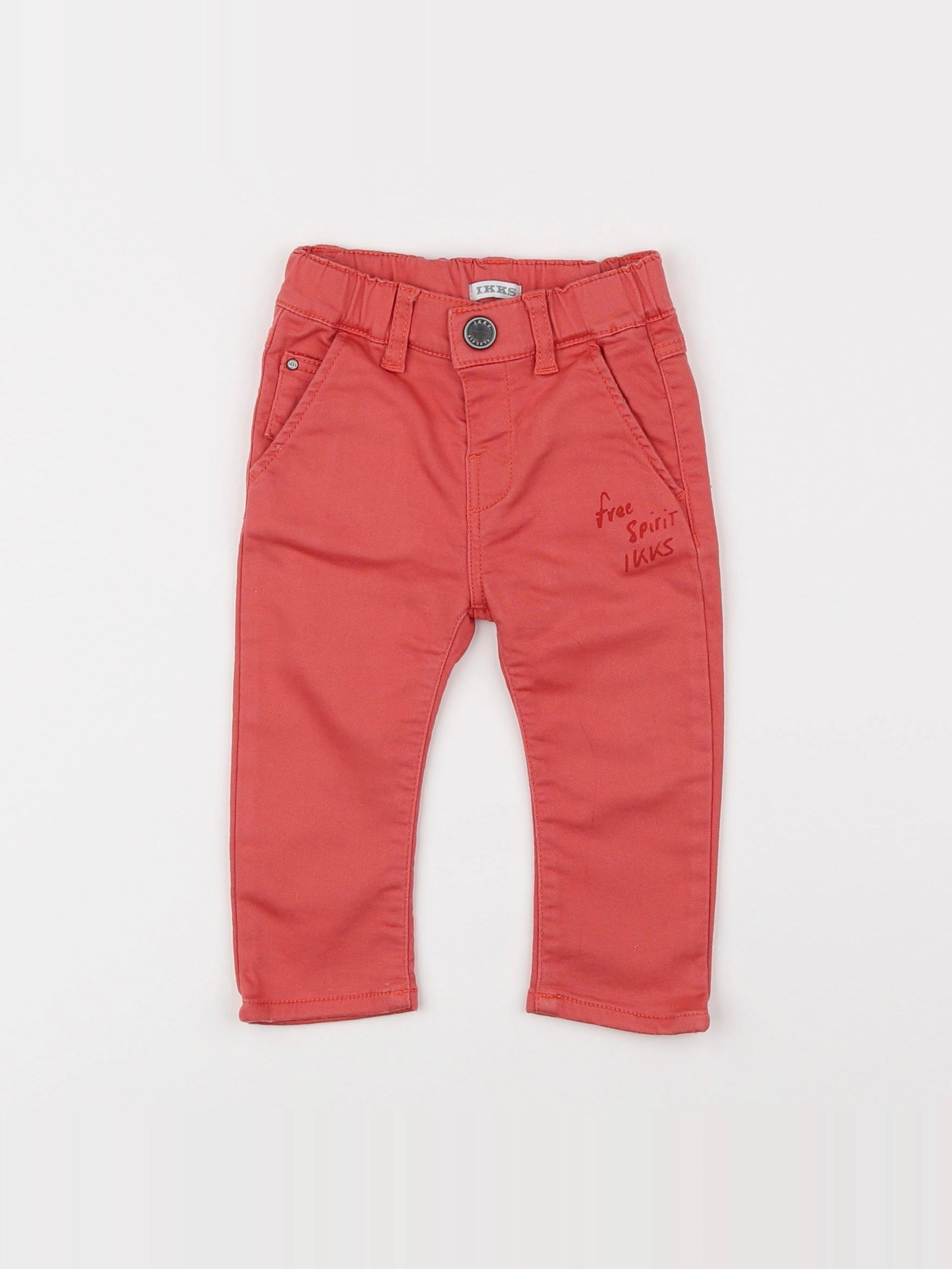 IKKS - pantalon orange - 12 mois