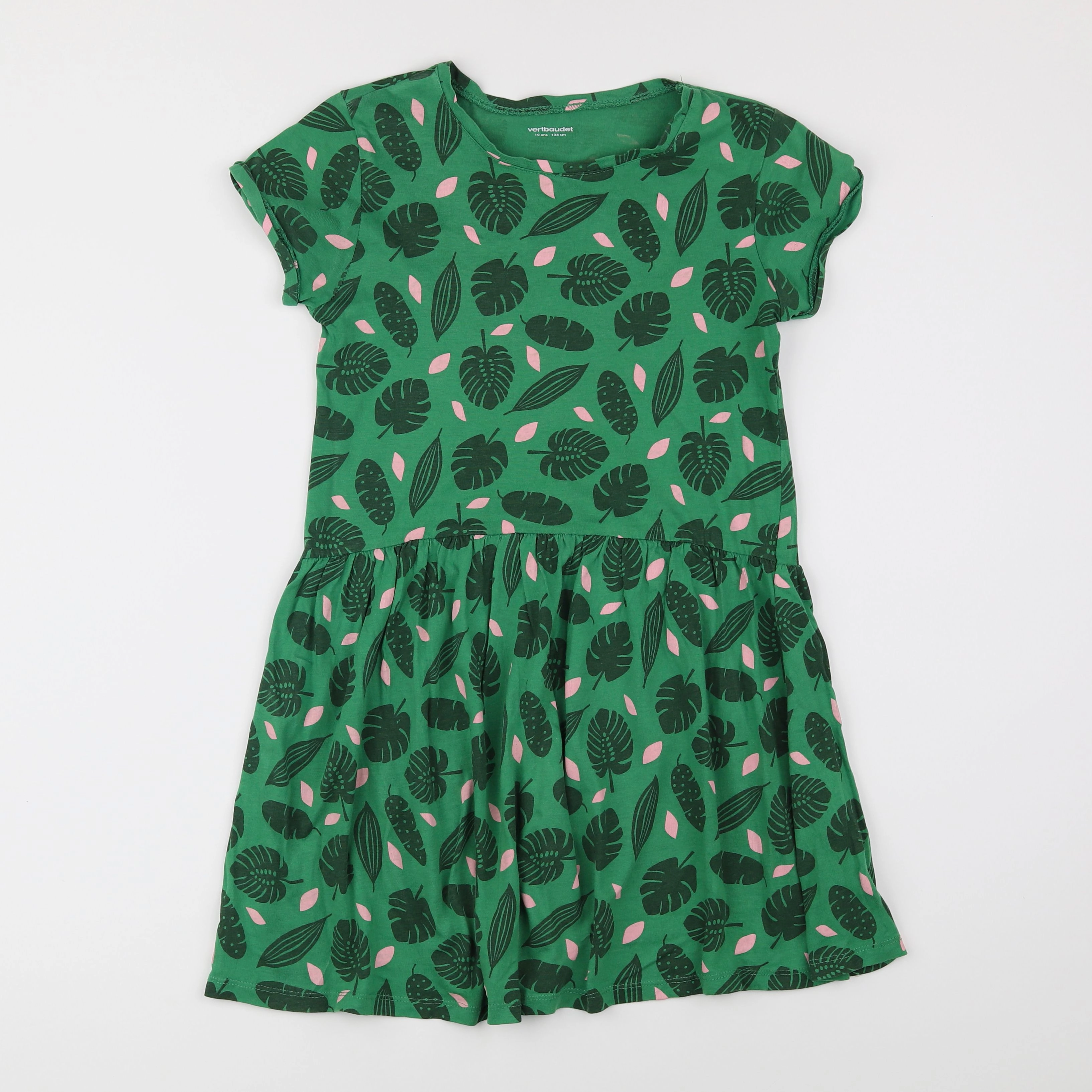 Vertbaudet - robe vert - 10 ans