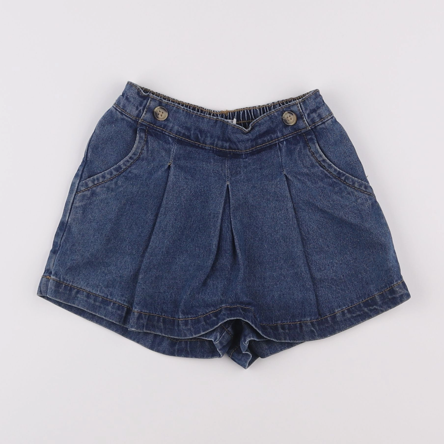 Monoprix - jupe short bleu - 4 ans