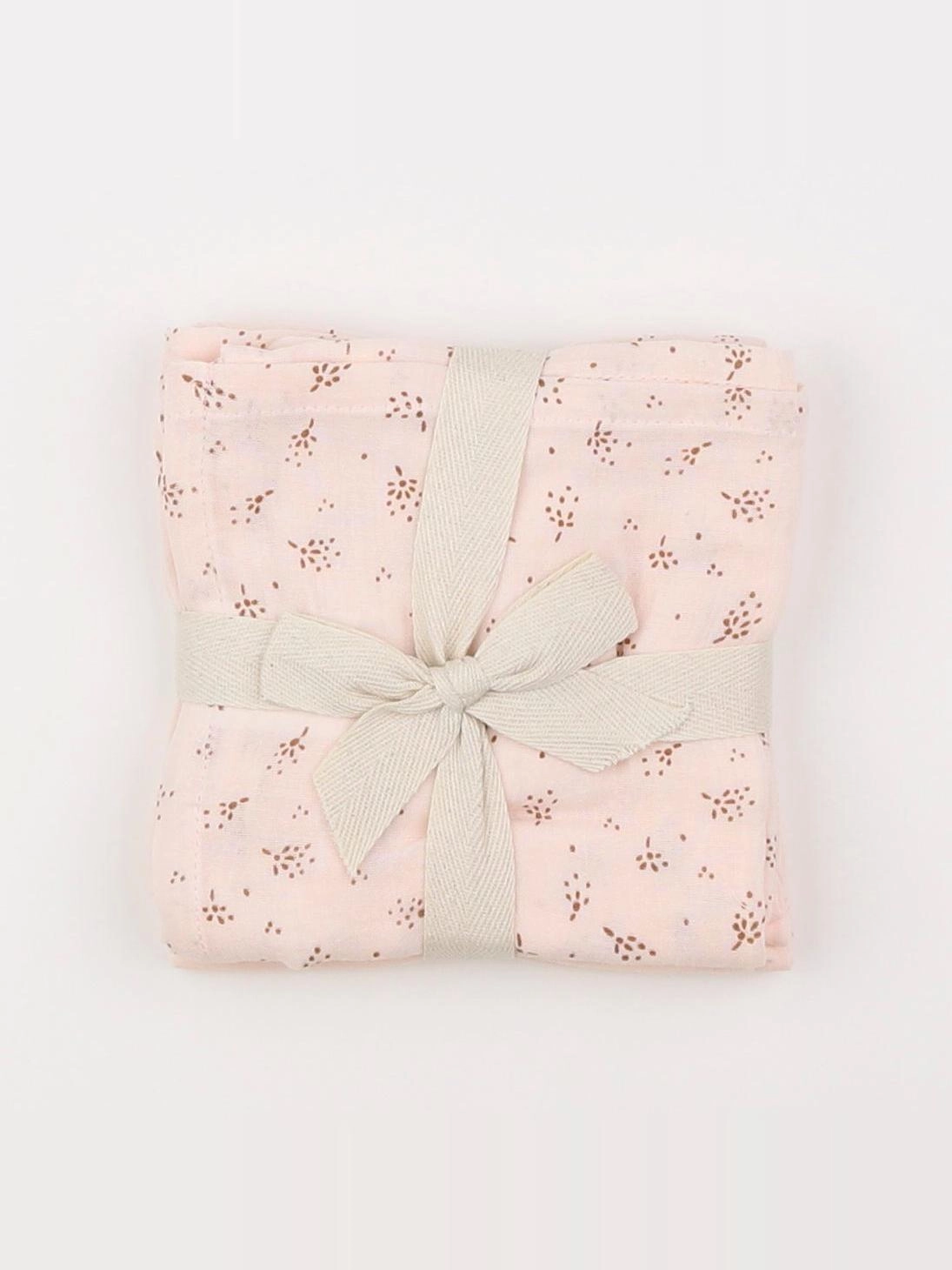 GABRIELLE PARIS - Duo langes rose étincelle poudre - 70x70 cm