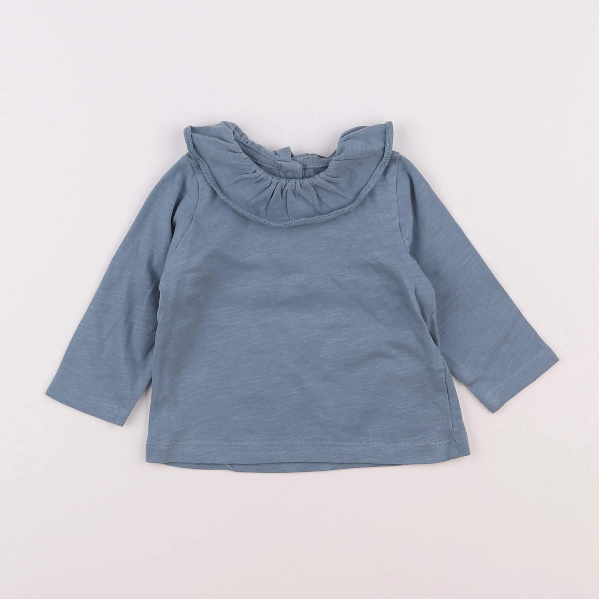 Petit Bateau - tee-shirt bleu - 6 mois