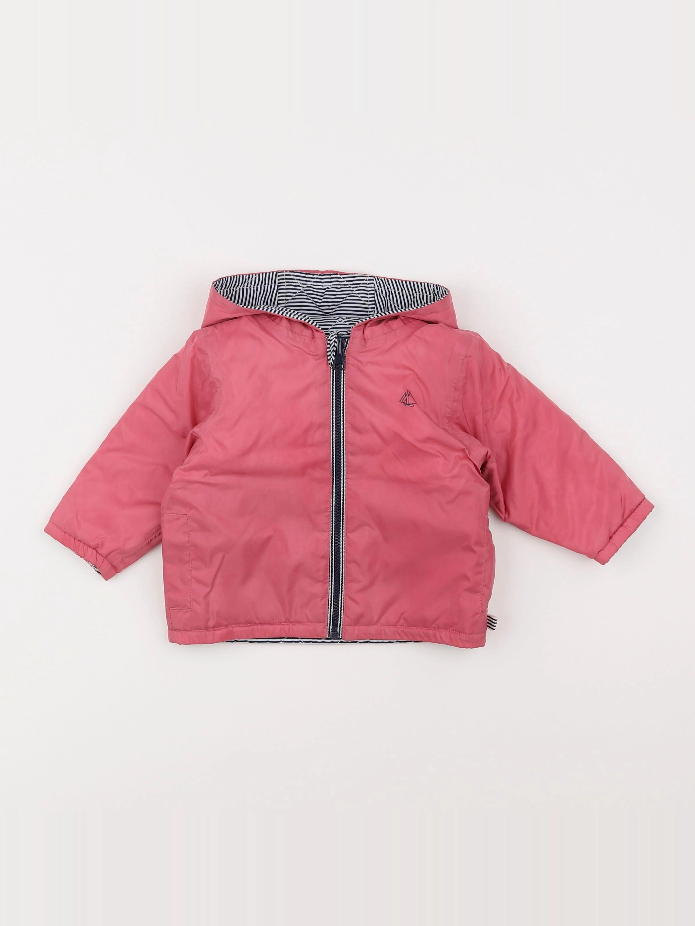 Petit Bateau - imperméable rose - 6 mois