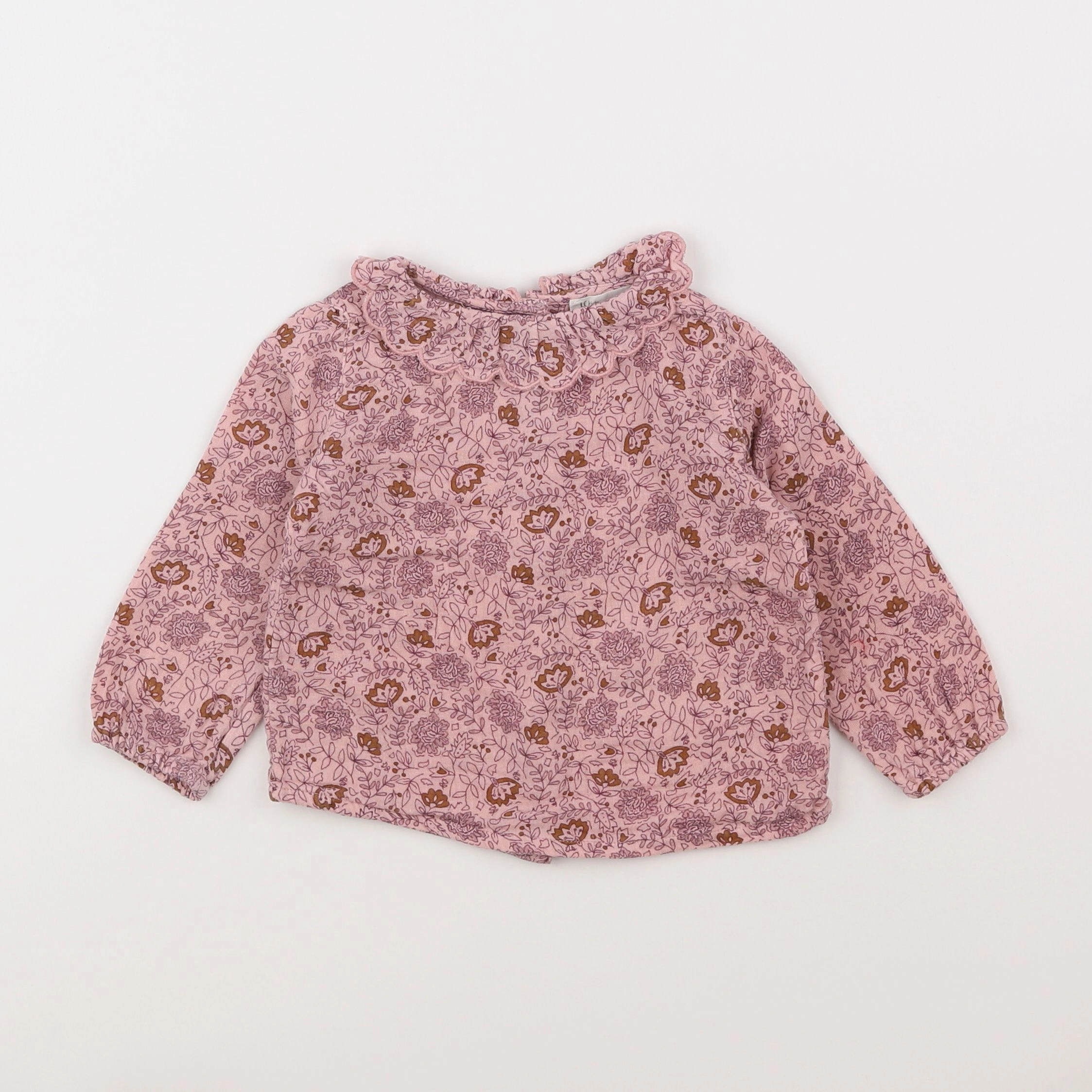 Little Cigogne - blouse rose - 12 mois