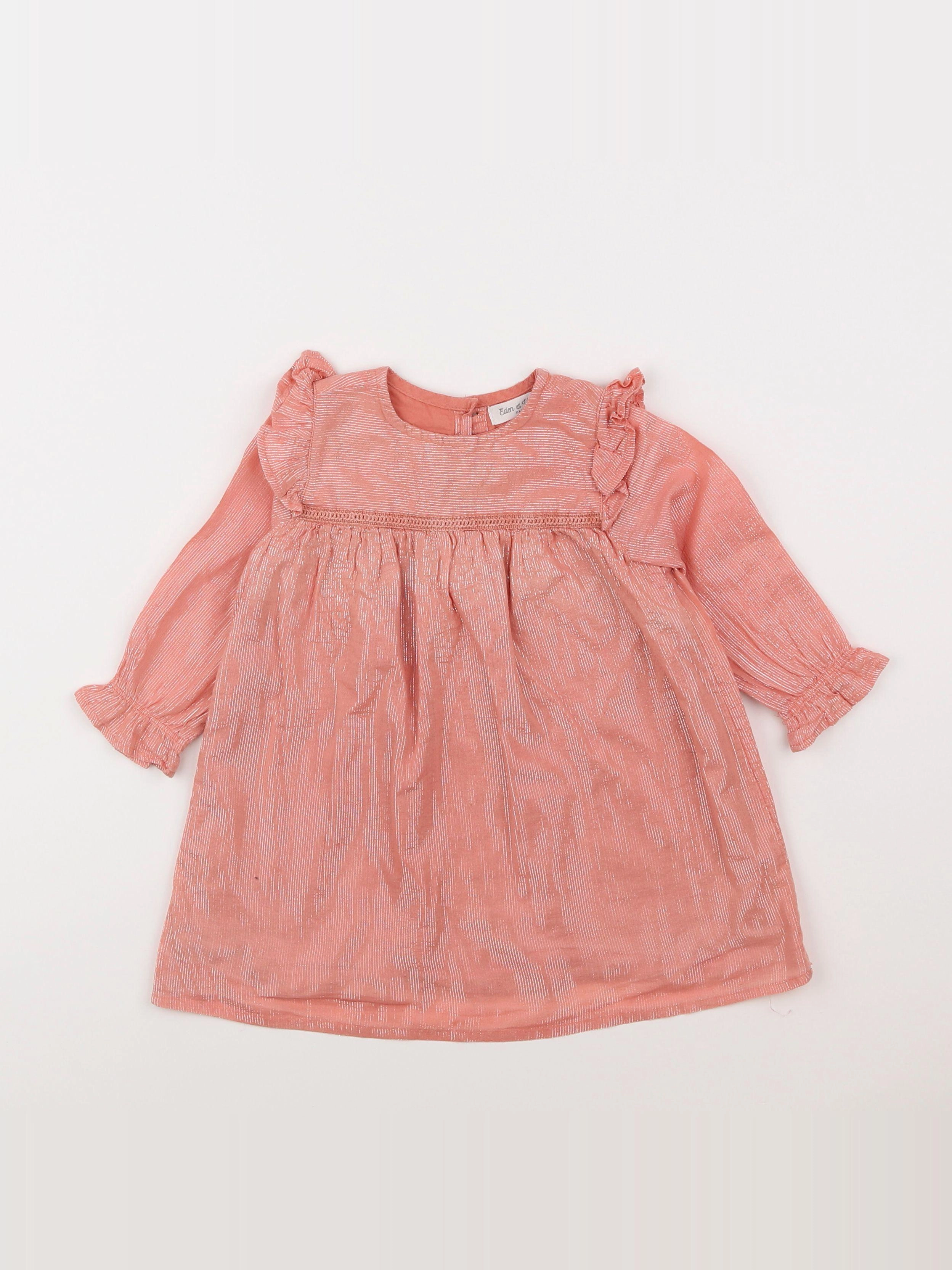 Eden & Victor - robe rose - 12 mois