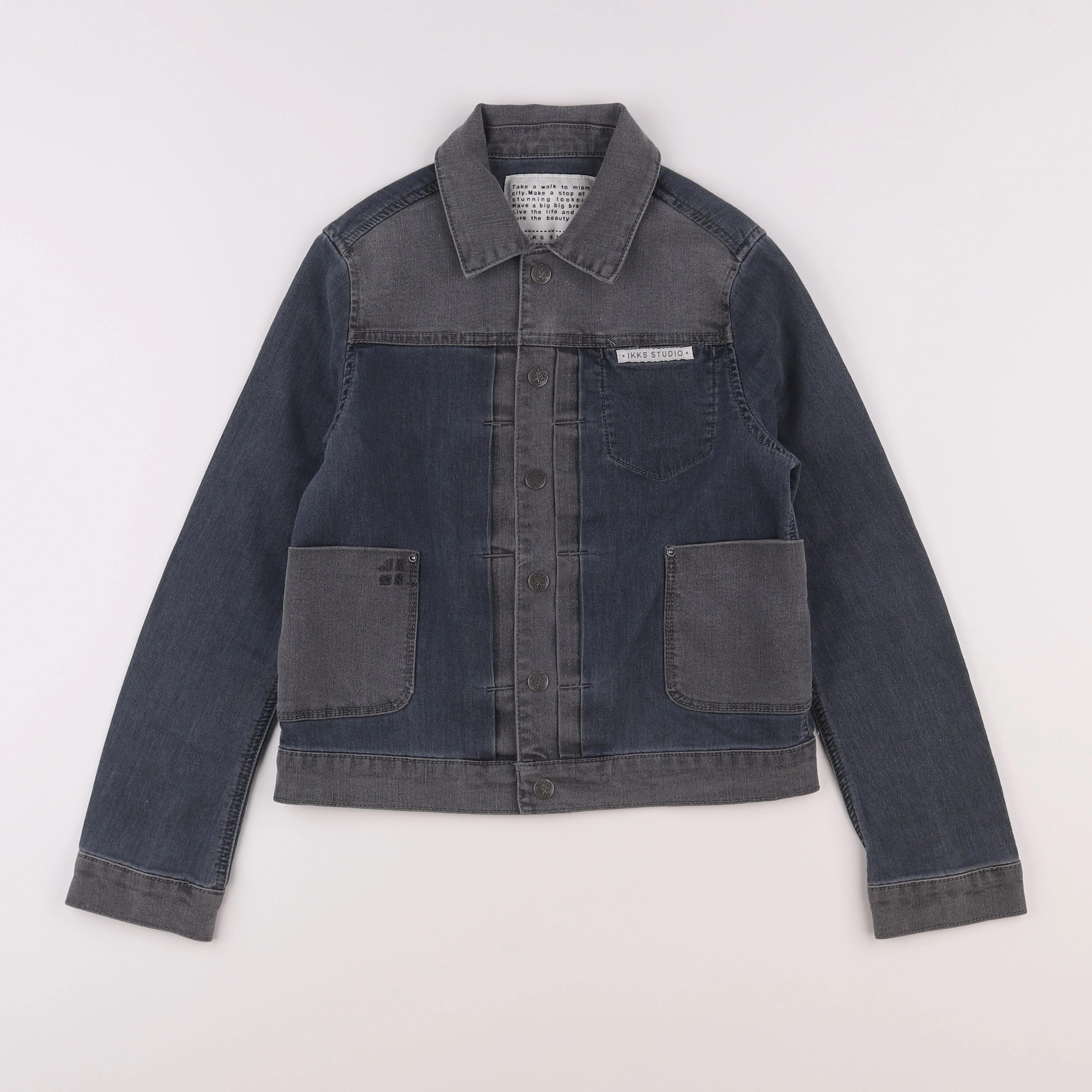 IKKS - veste gris - 10 ans