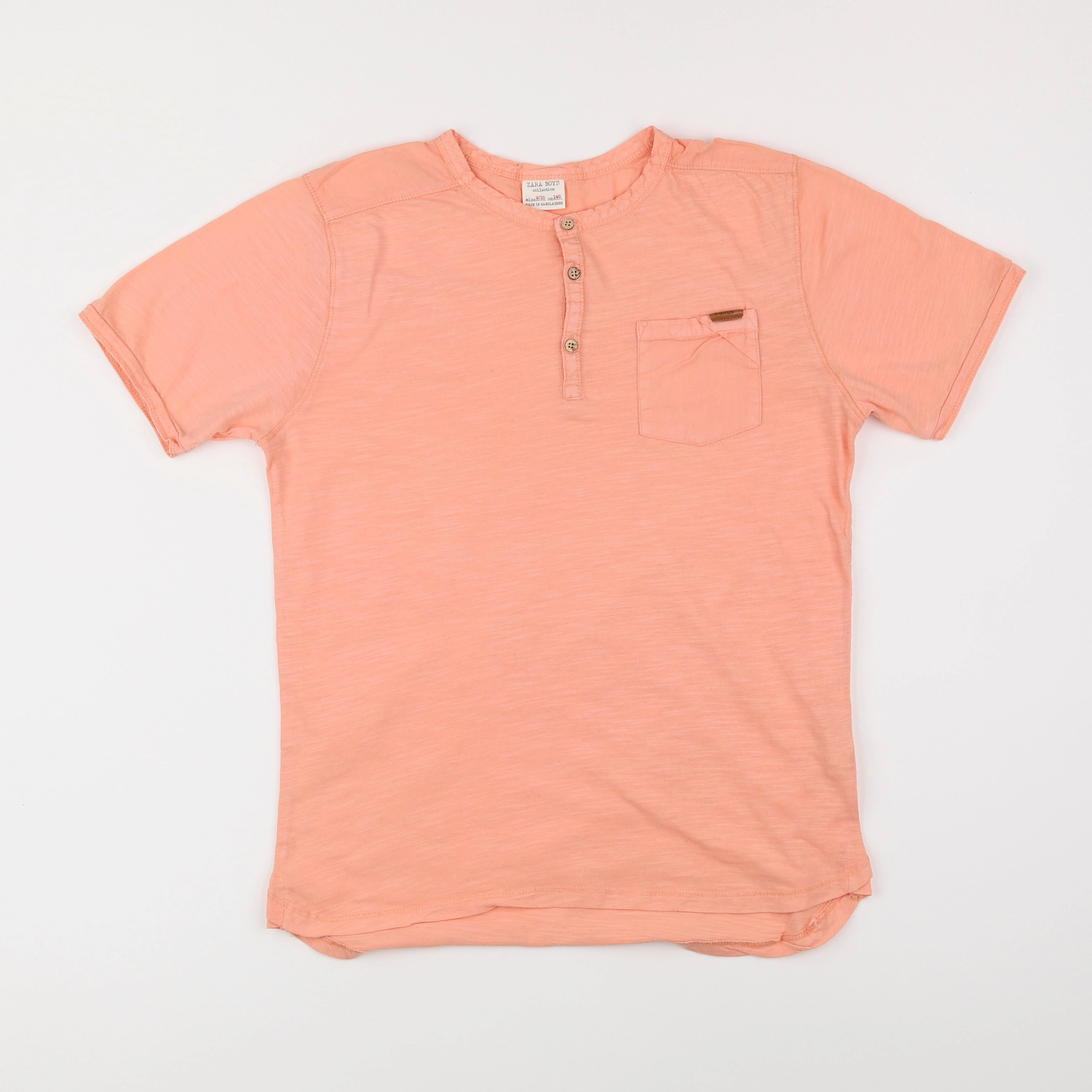 Zara - tee-shirt orange - 9/10 ans