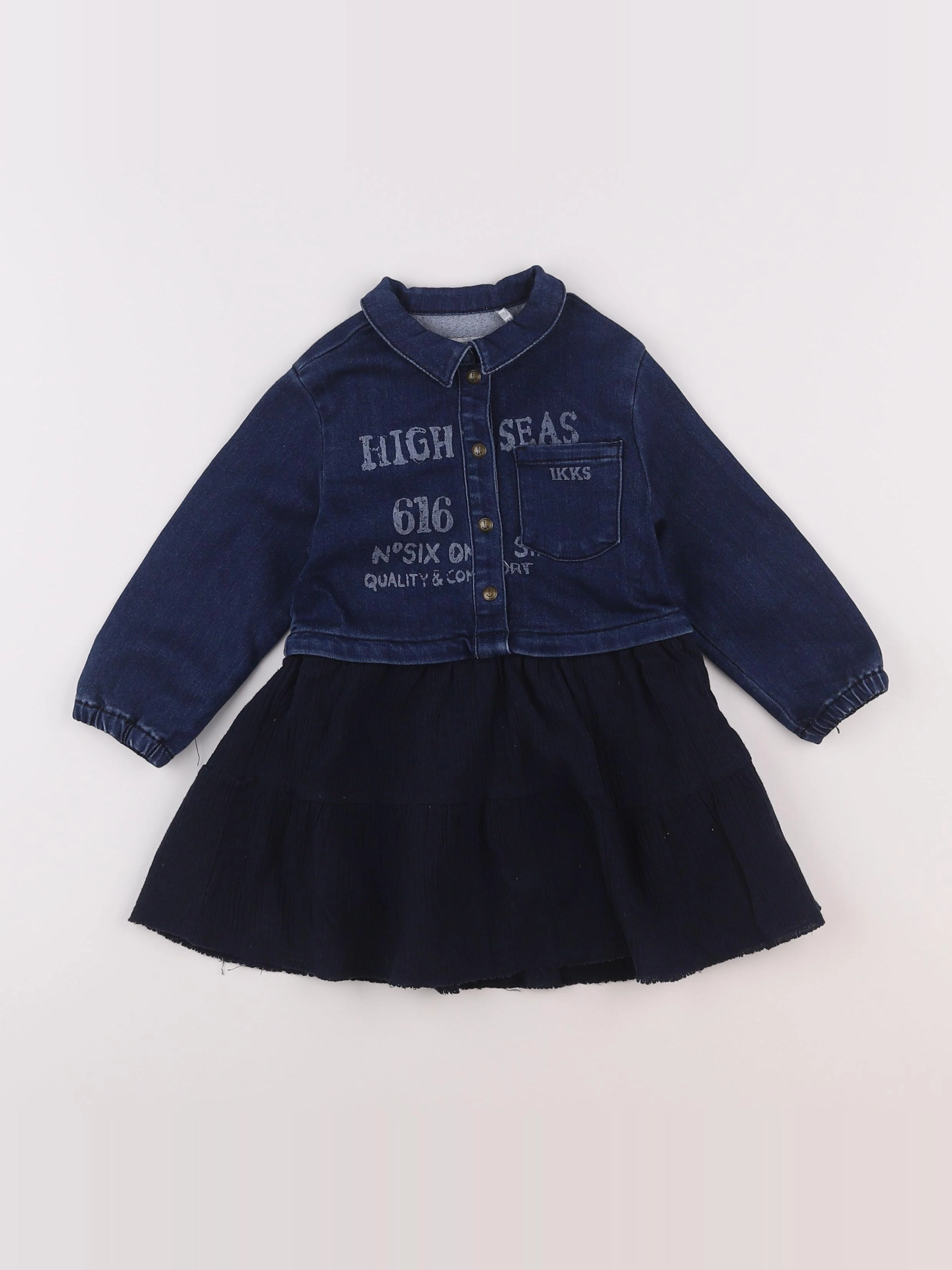 IKKS - robe bleu - 18 mois