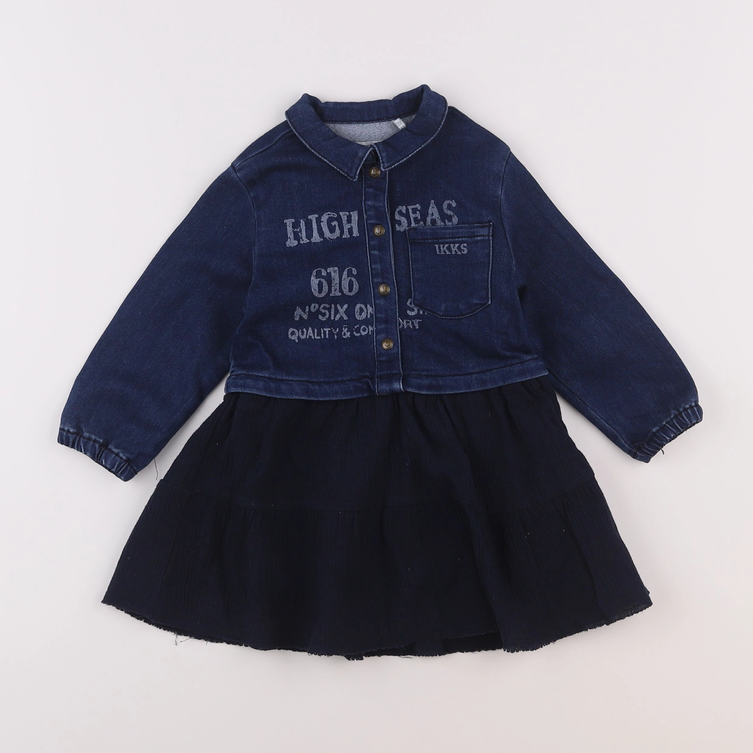 IKKS - robe bleu - 18 mois