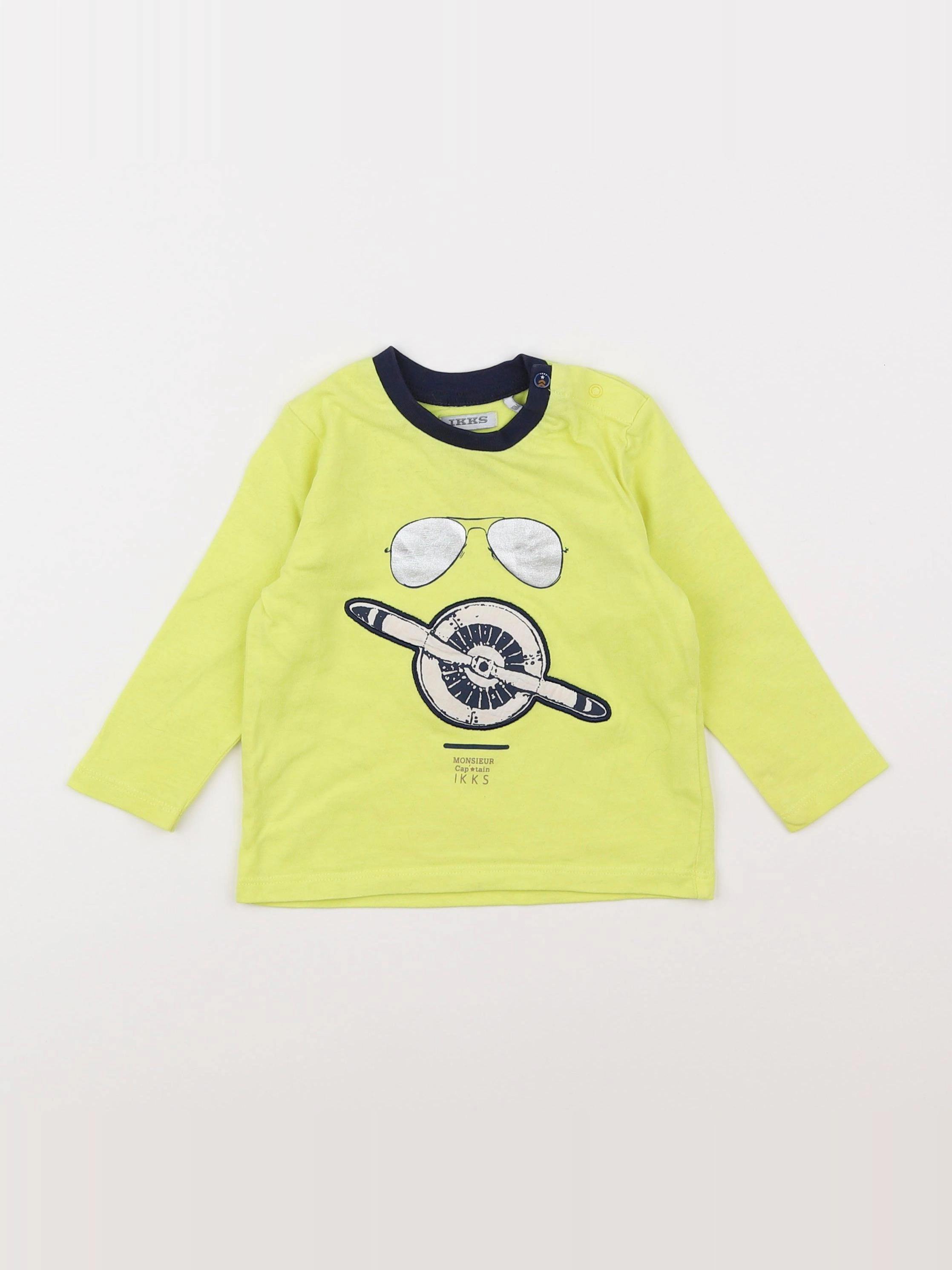 IKKS - tee-shirt jaune - 12 mois