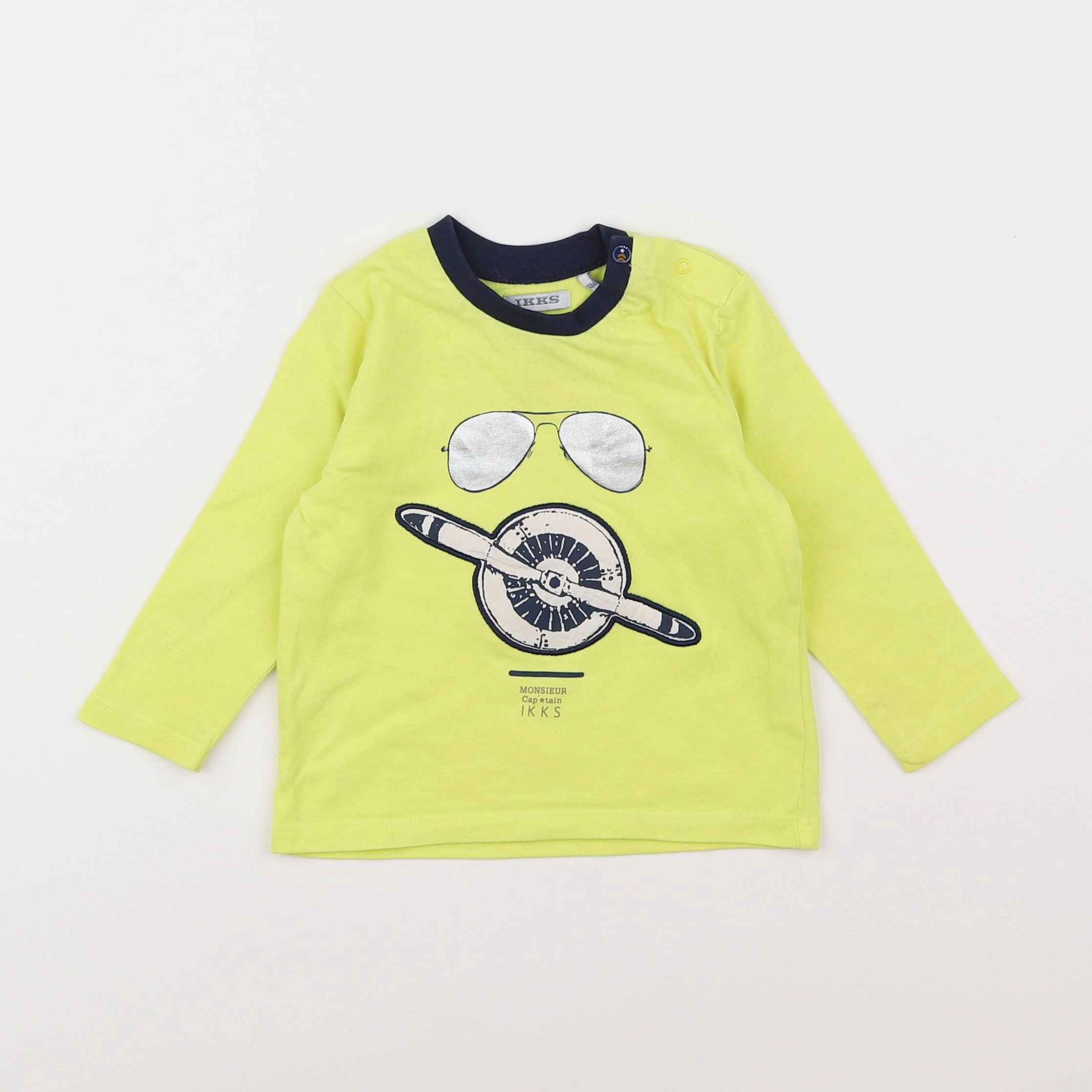 IKKS - tee-shirt jaune - 12 mois