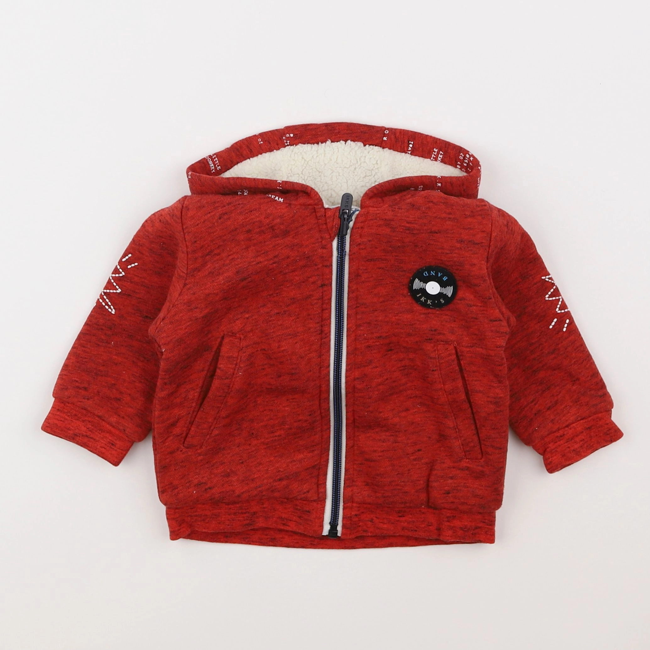 IKKS - veste doublé rouge - 12 mois