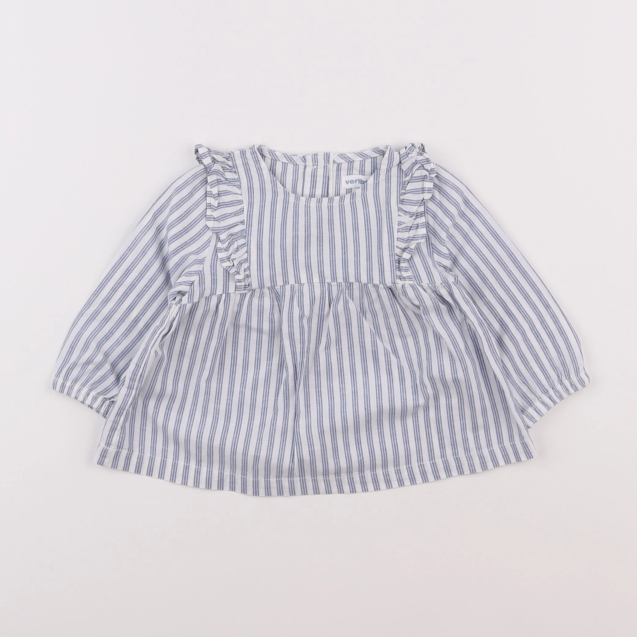 Vertbaudet - blouse bleu - 6 mois