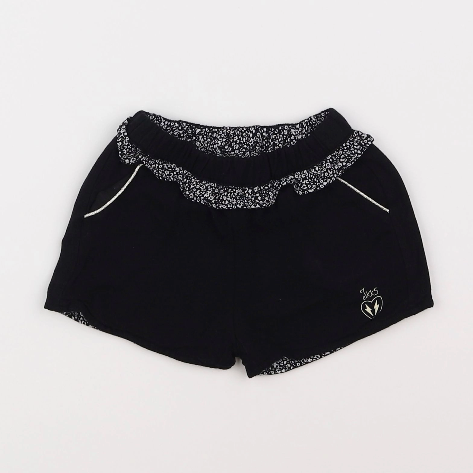 IKKS - short réversible noir - 6/12 mois