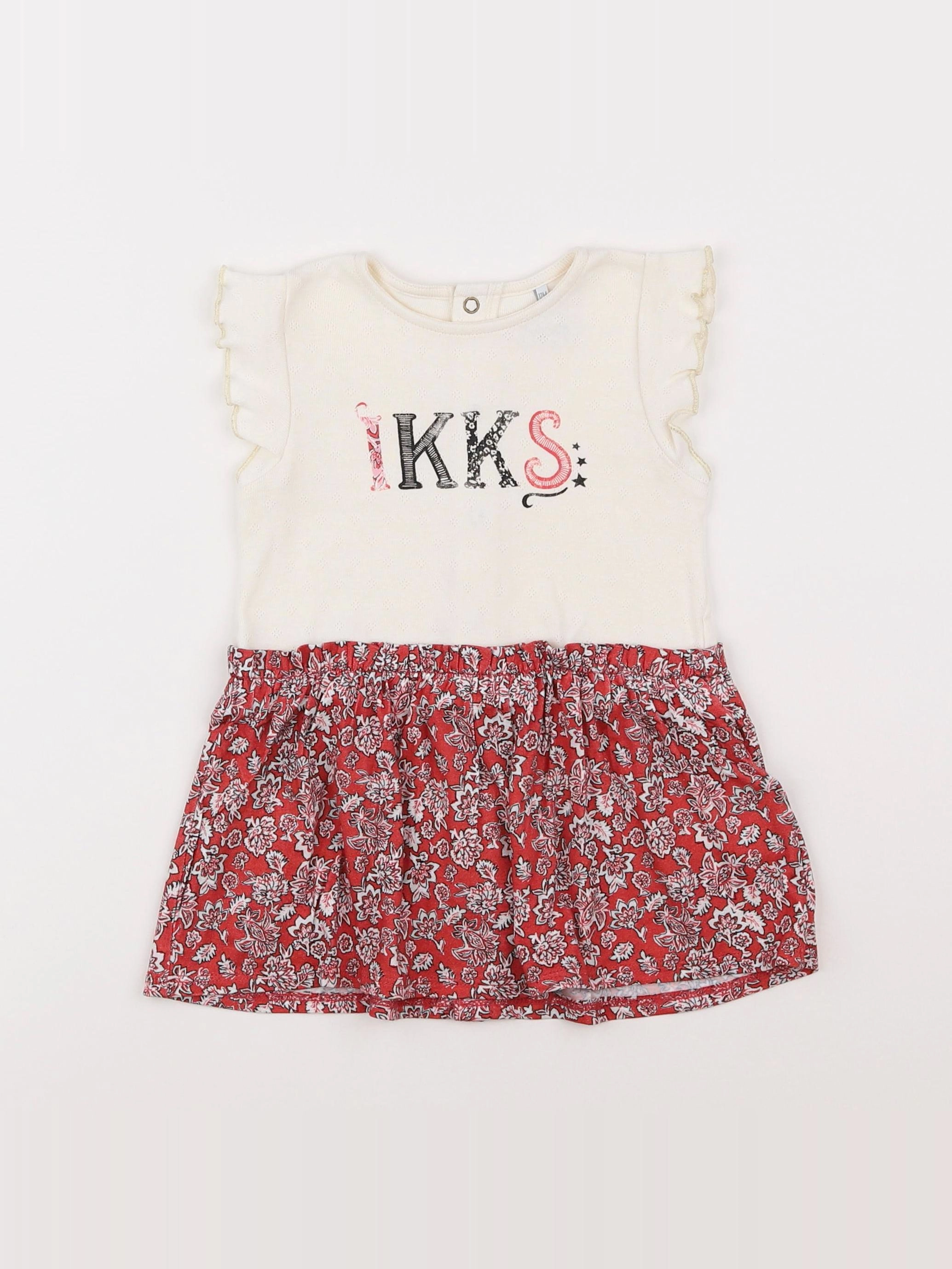IKKS - robe rouge - 12 mois