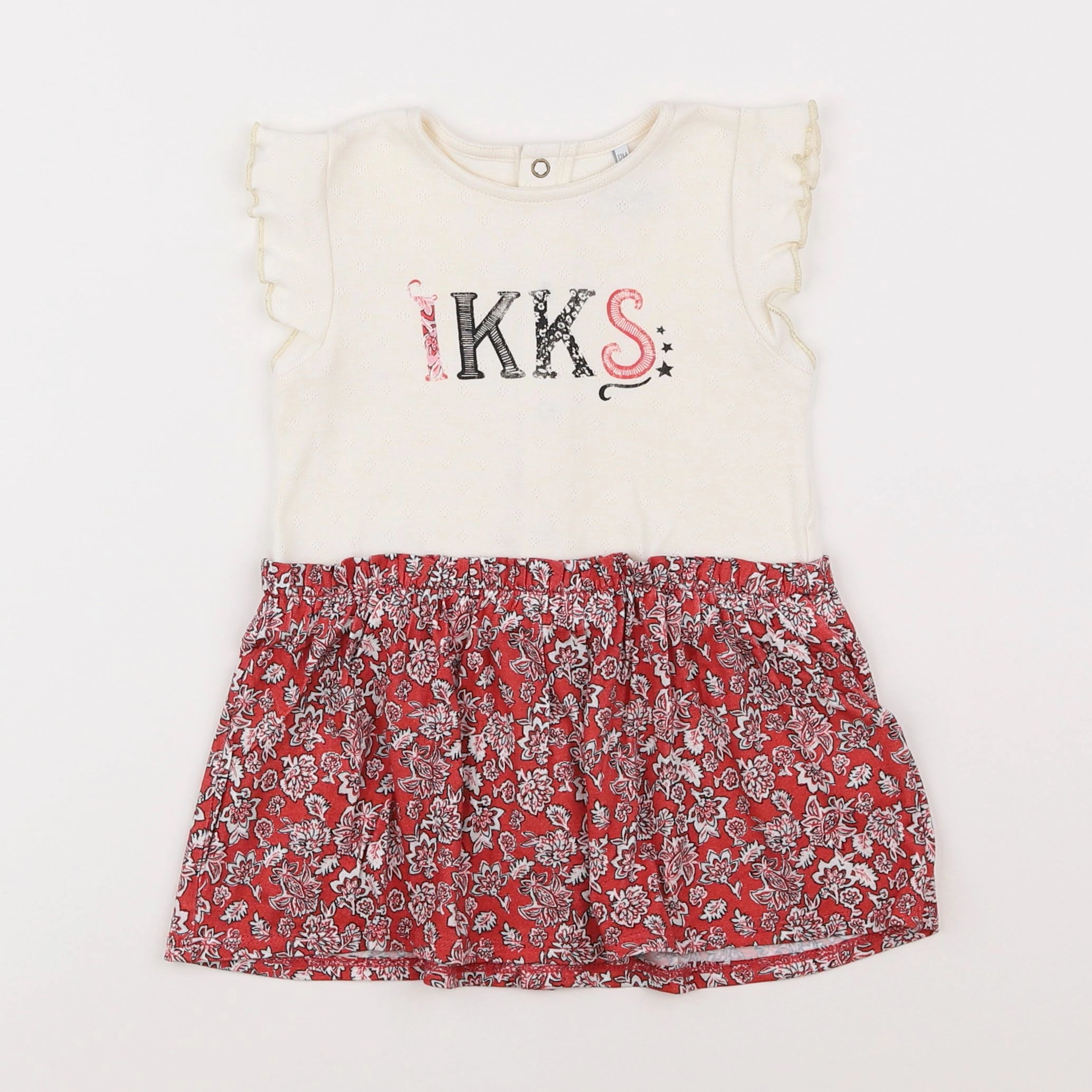 IKKS - robe rouge - 12 mois