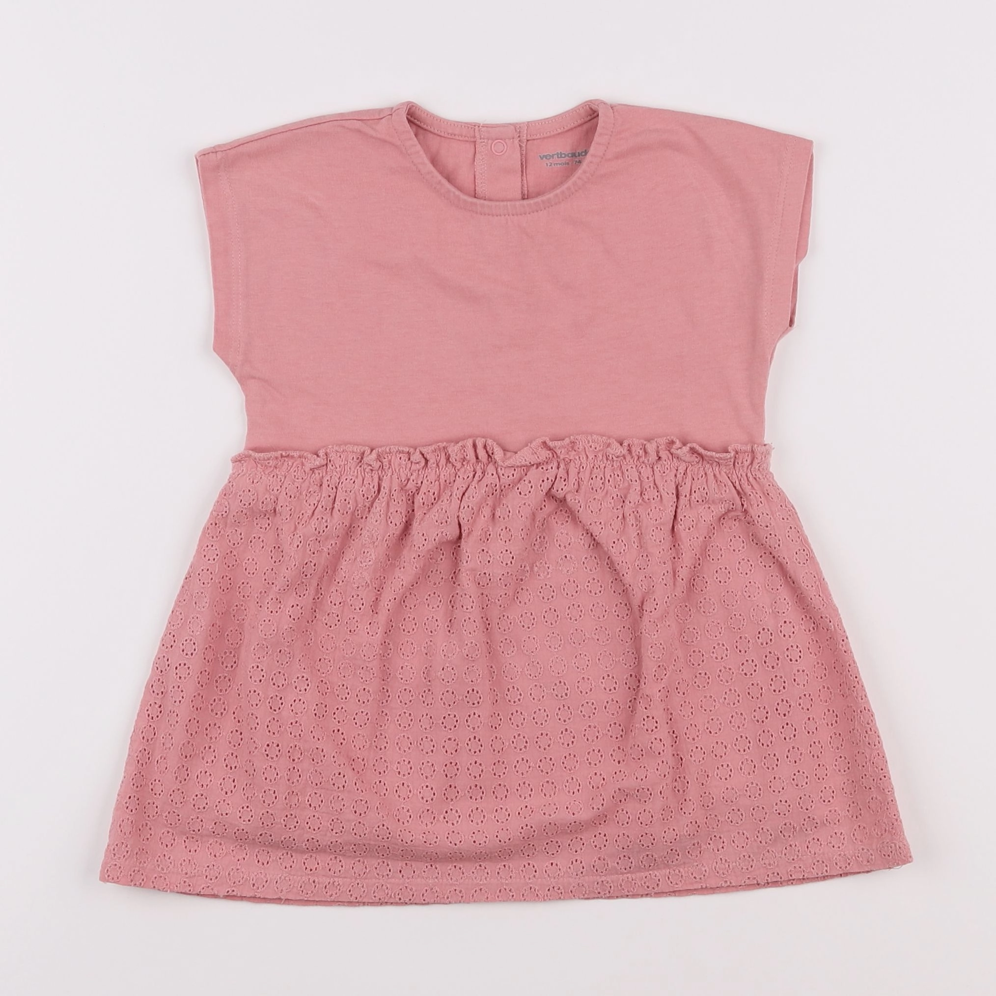 Vertbaudet - robe rose - 12 mois