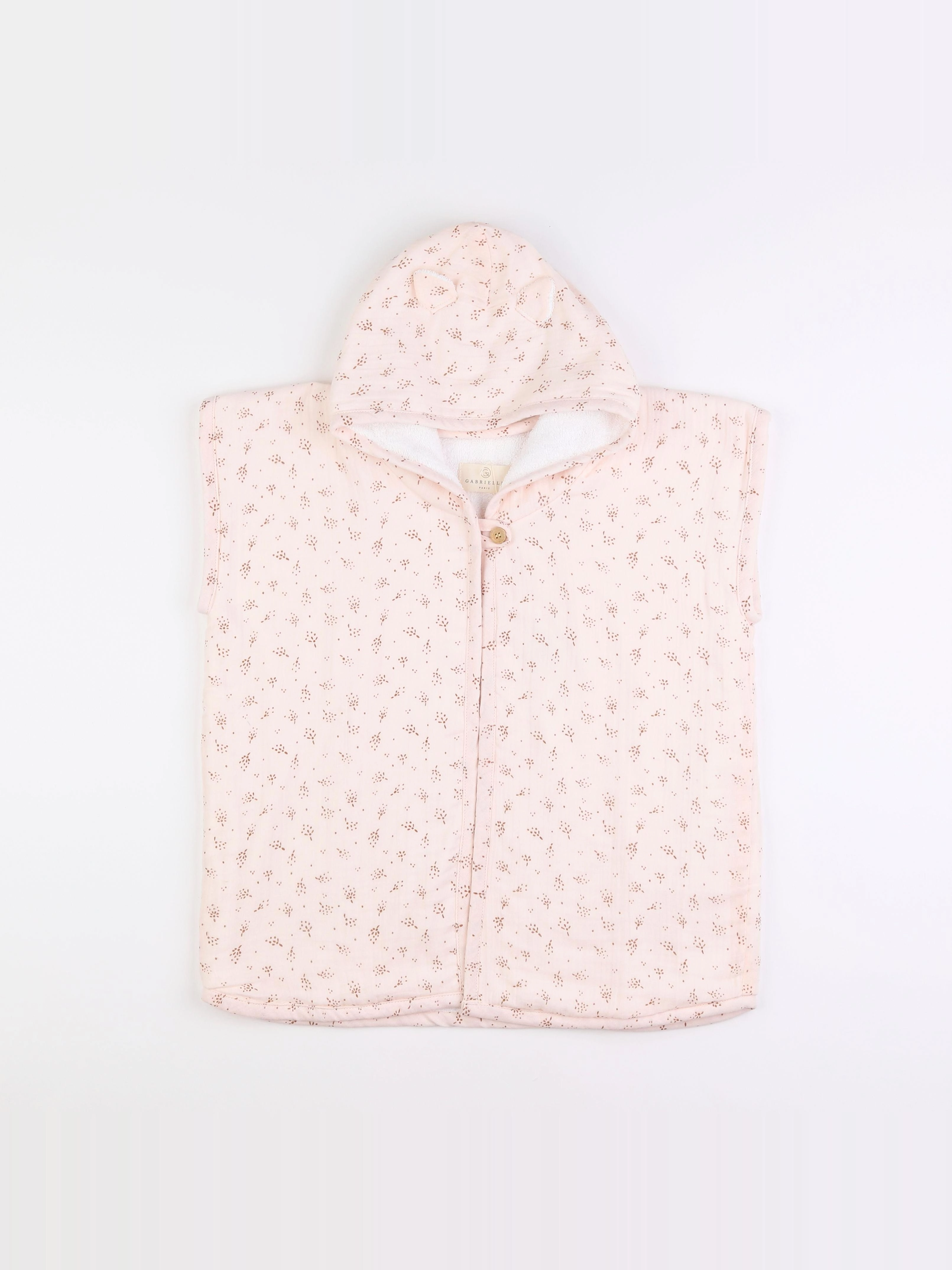 GABRIELLE PARIS - poncho de bain rose - 2/5 ans