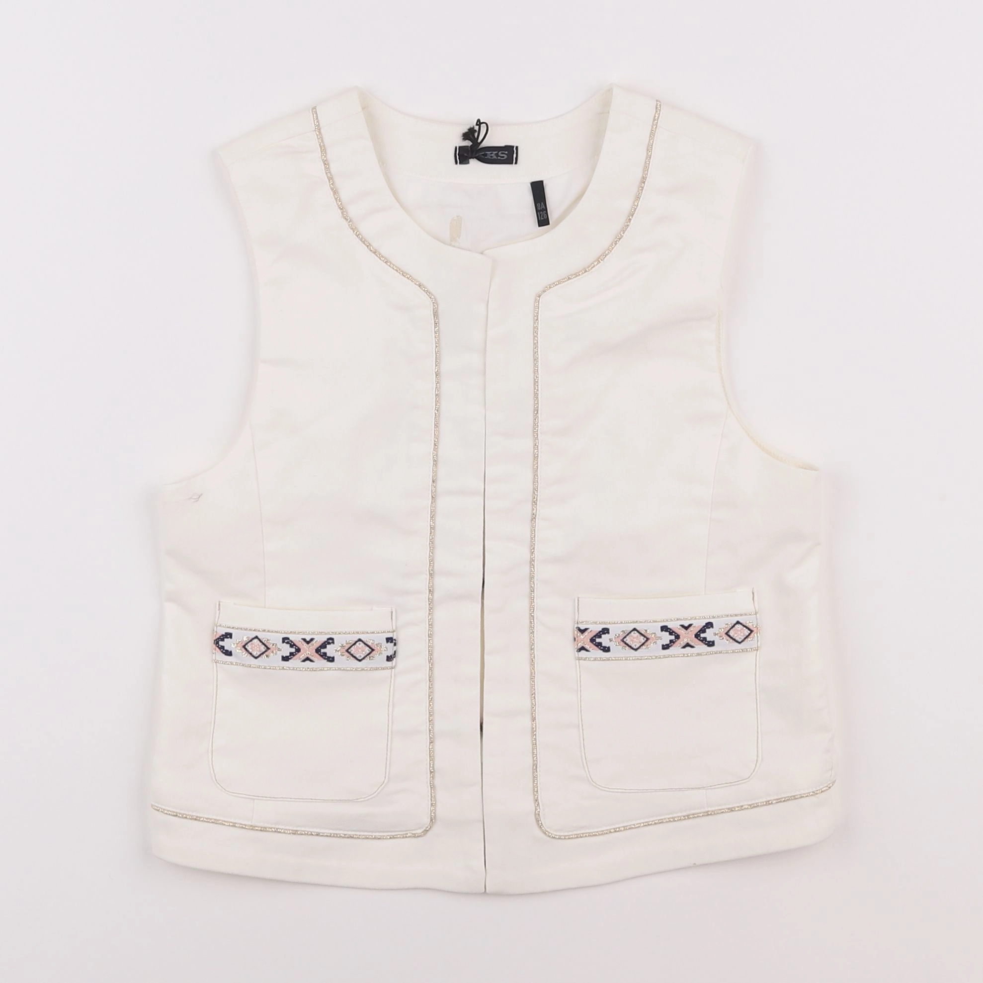 IKKS - gilet blanc - 8 ans