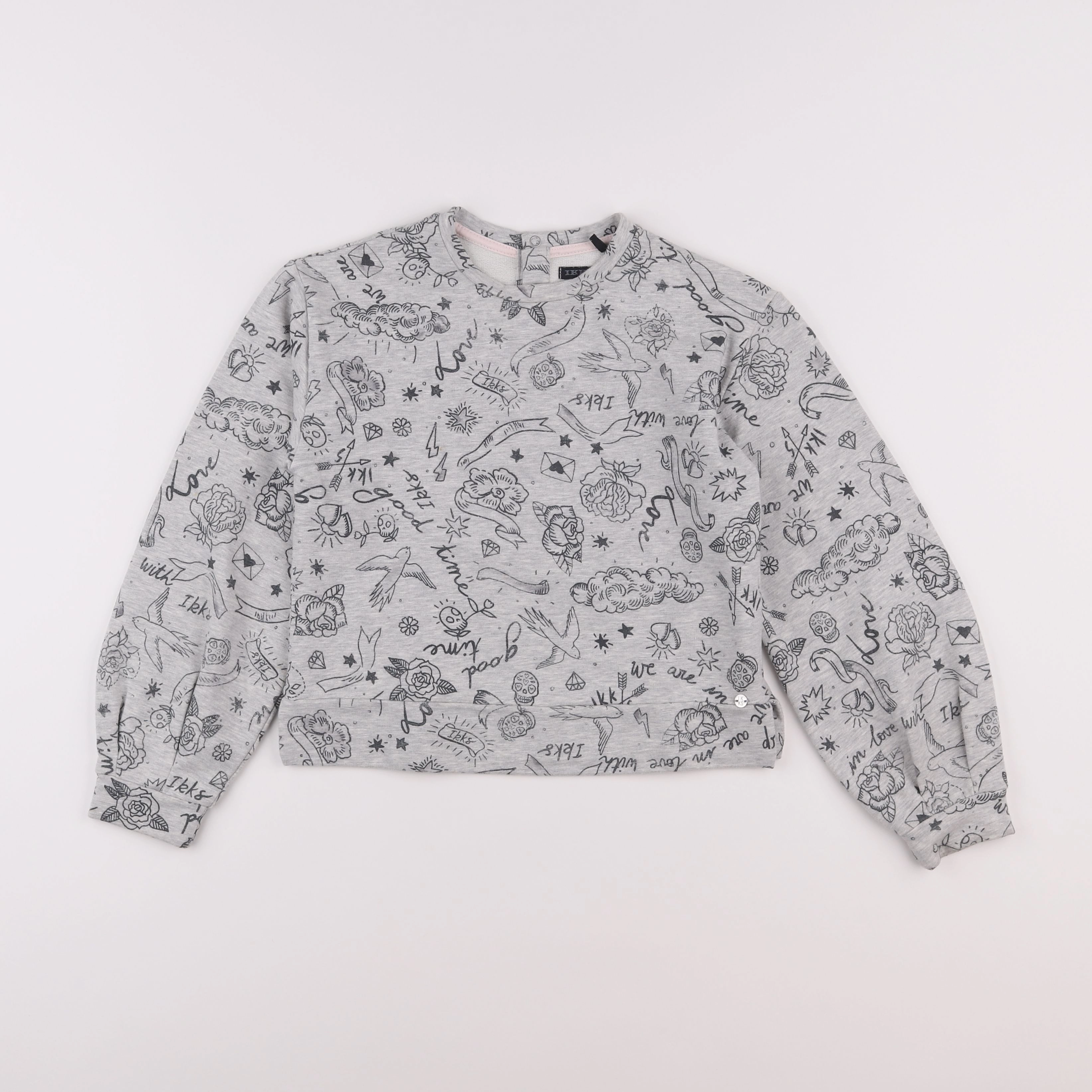 IKKS - sweat gris - 10 ans