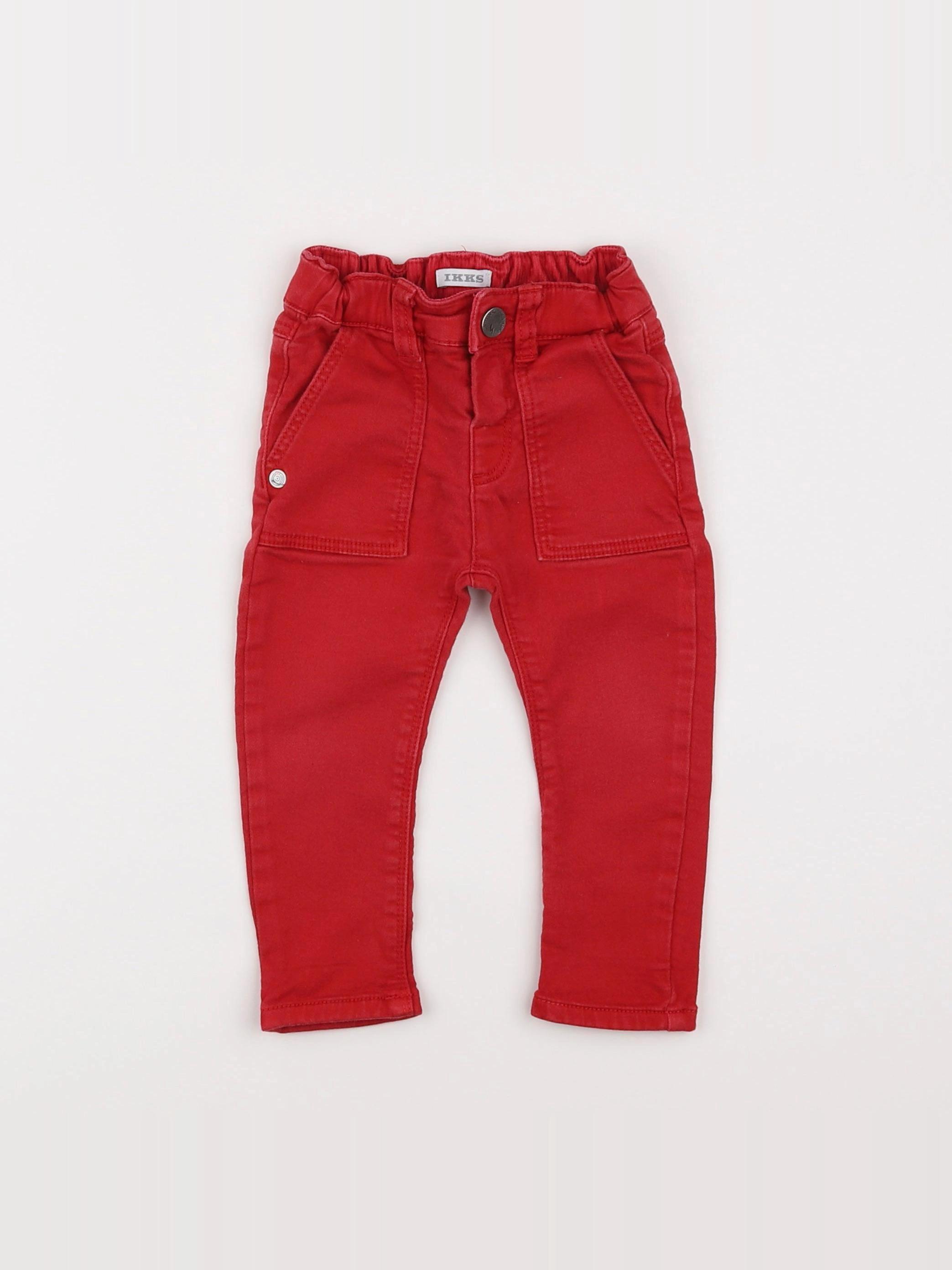 IKKS - jean rouge - 18 mois