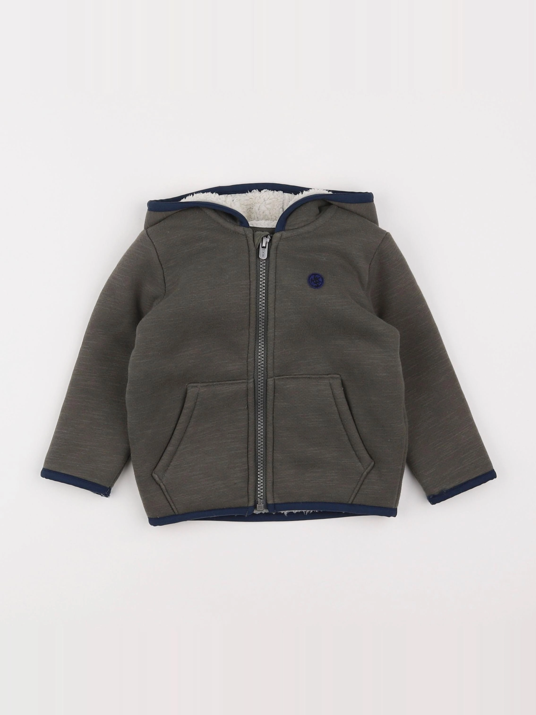 IKKS - veste doublé vert - 18 mois