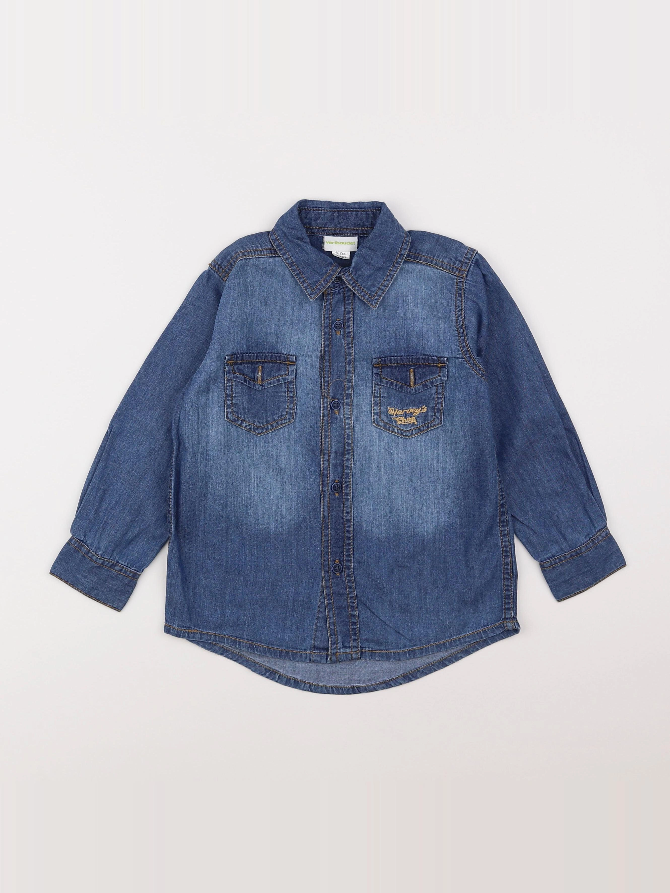 Vertbaudet - chemise bleu - 4 ans