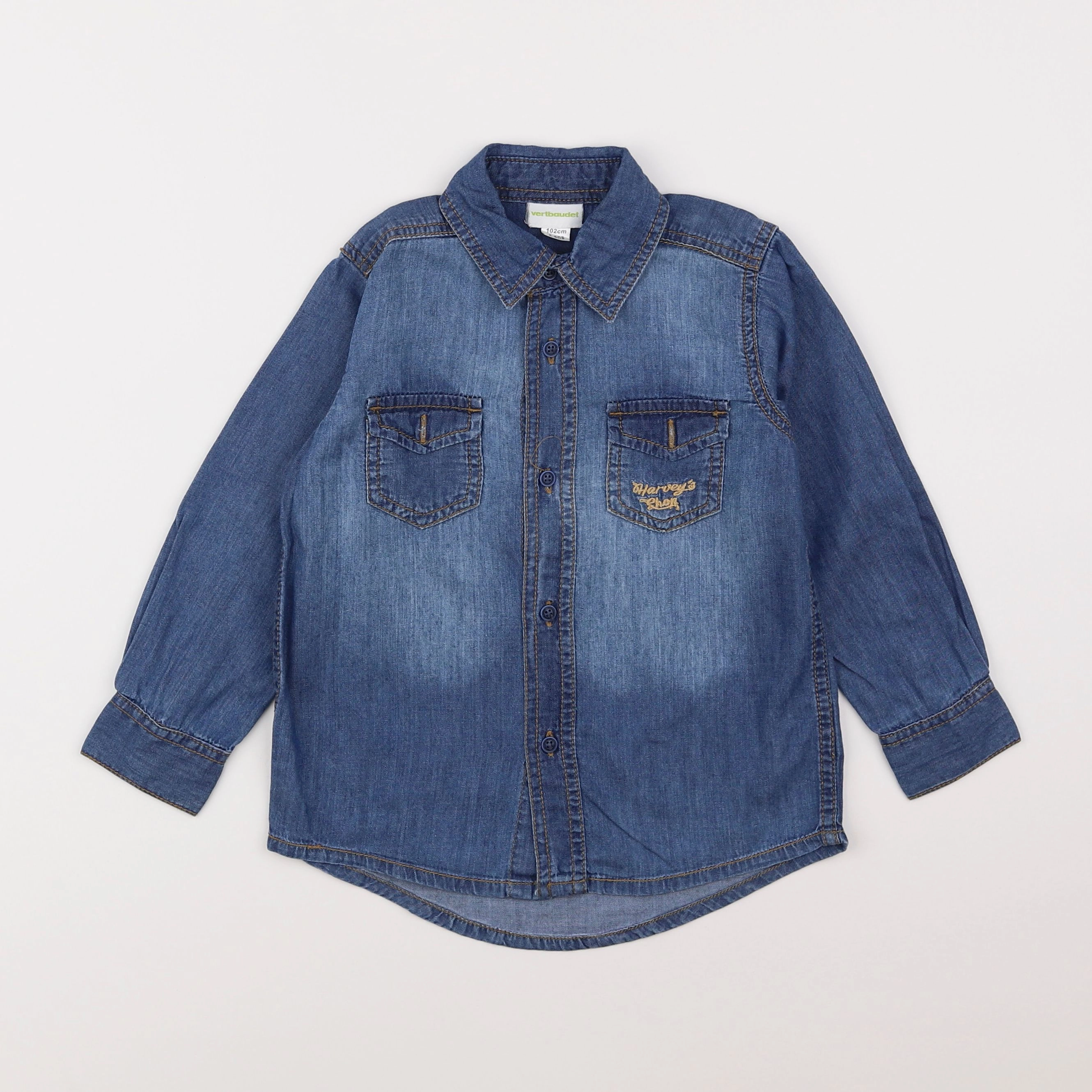 Vertbaudet - chemise bleu - 4 ans