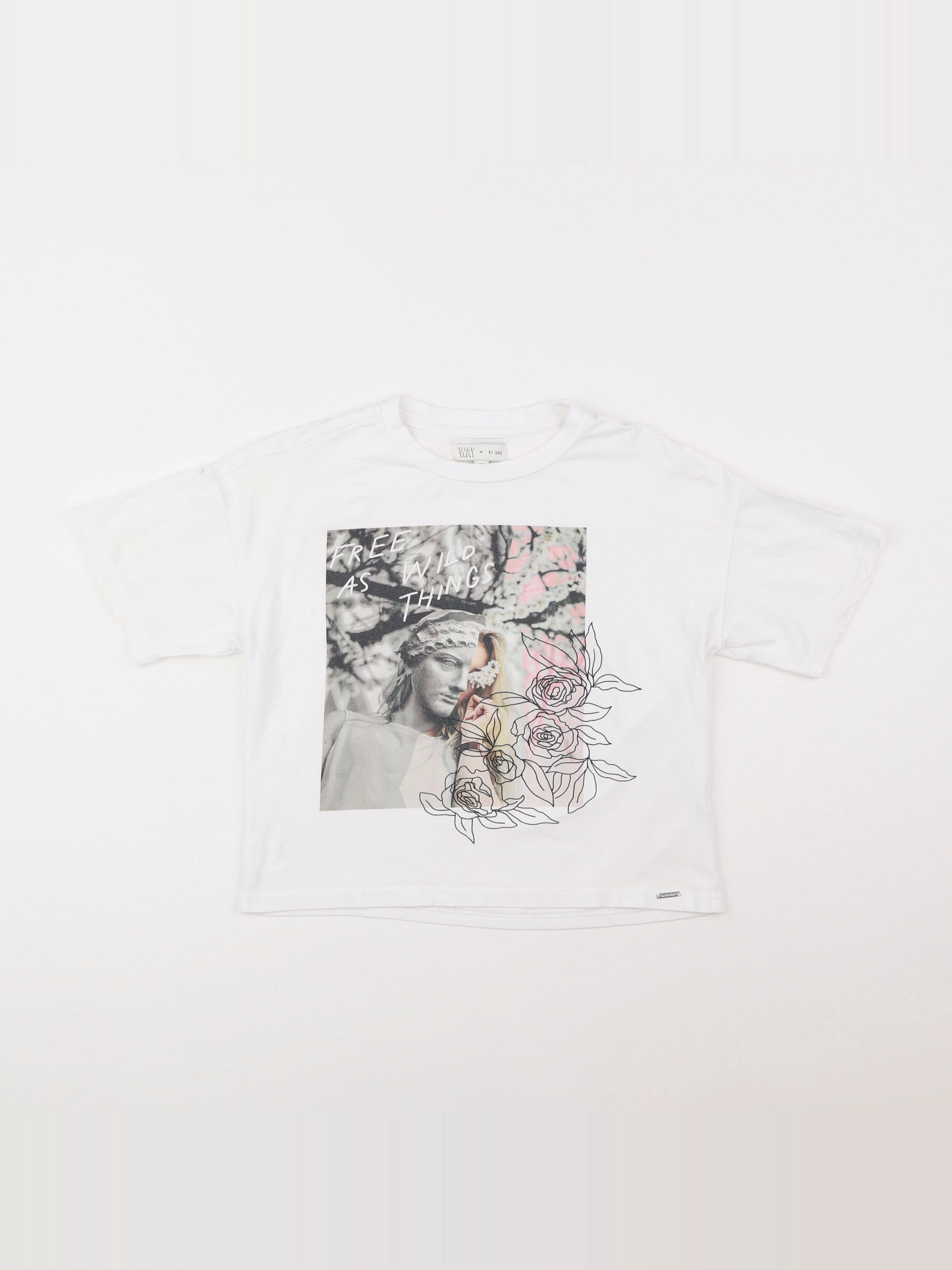 IKKS - tee-shirt blanc - 10 ans