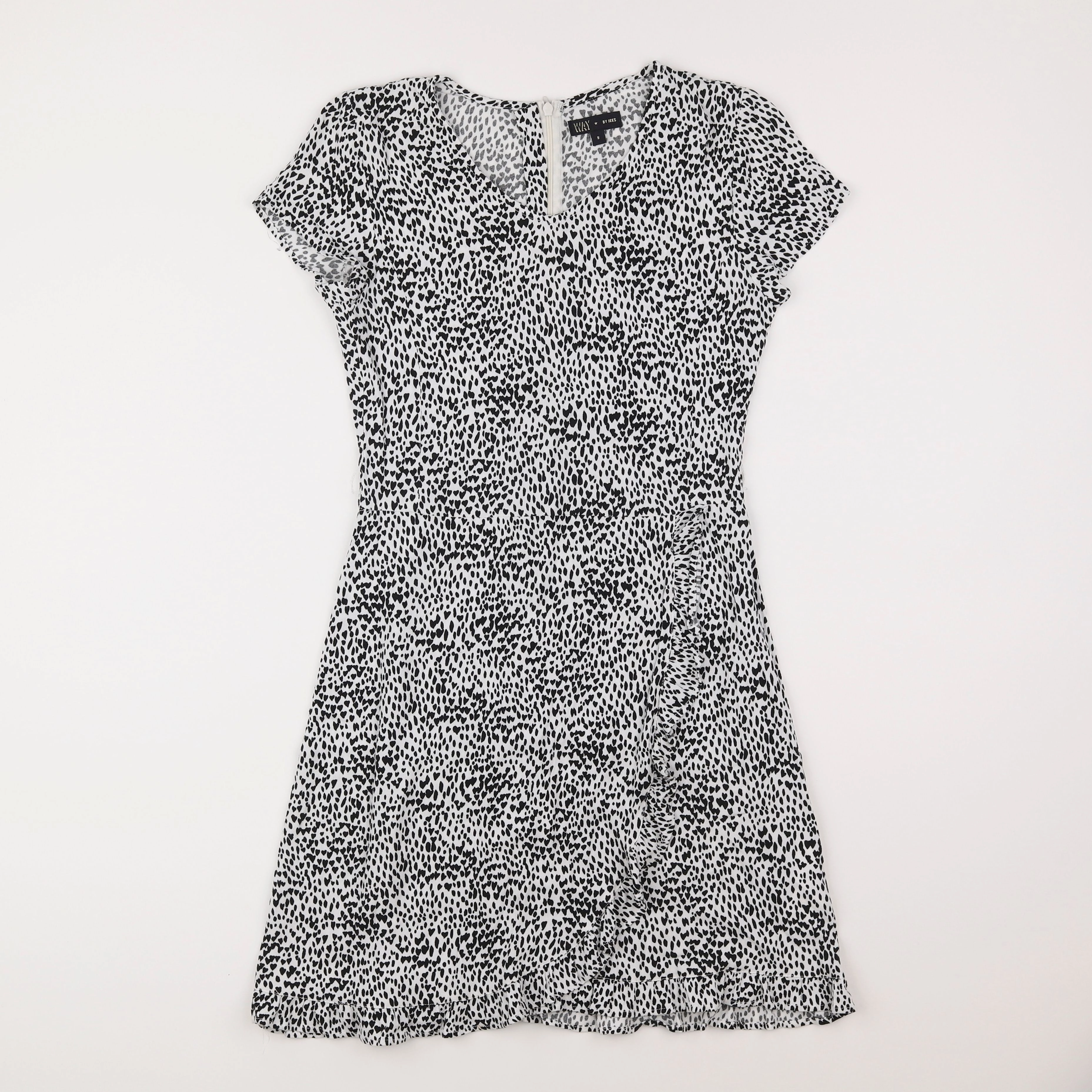 IKKS - robe blanc, noir - 14 ans