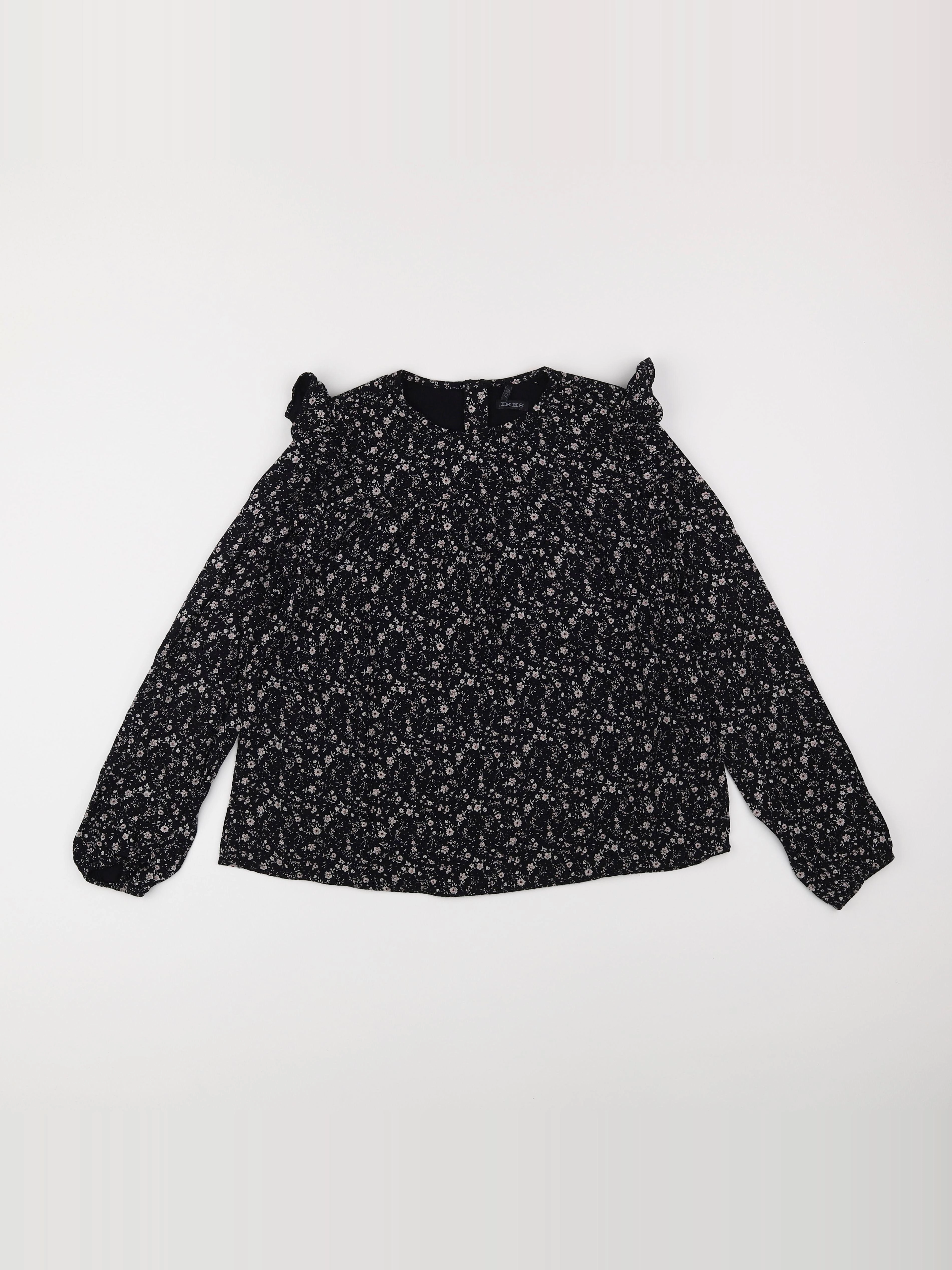 IKKS - blouse noir, beige - 12 ans