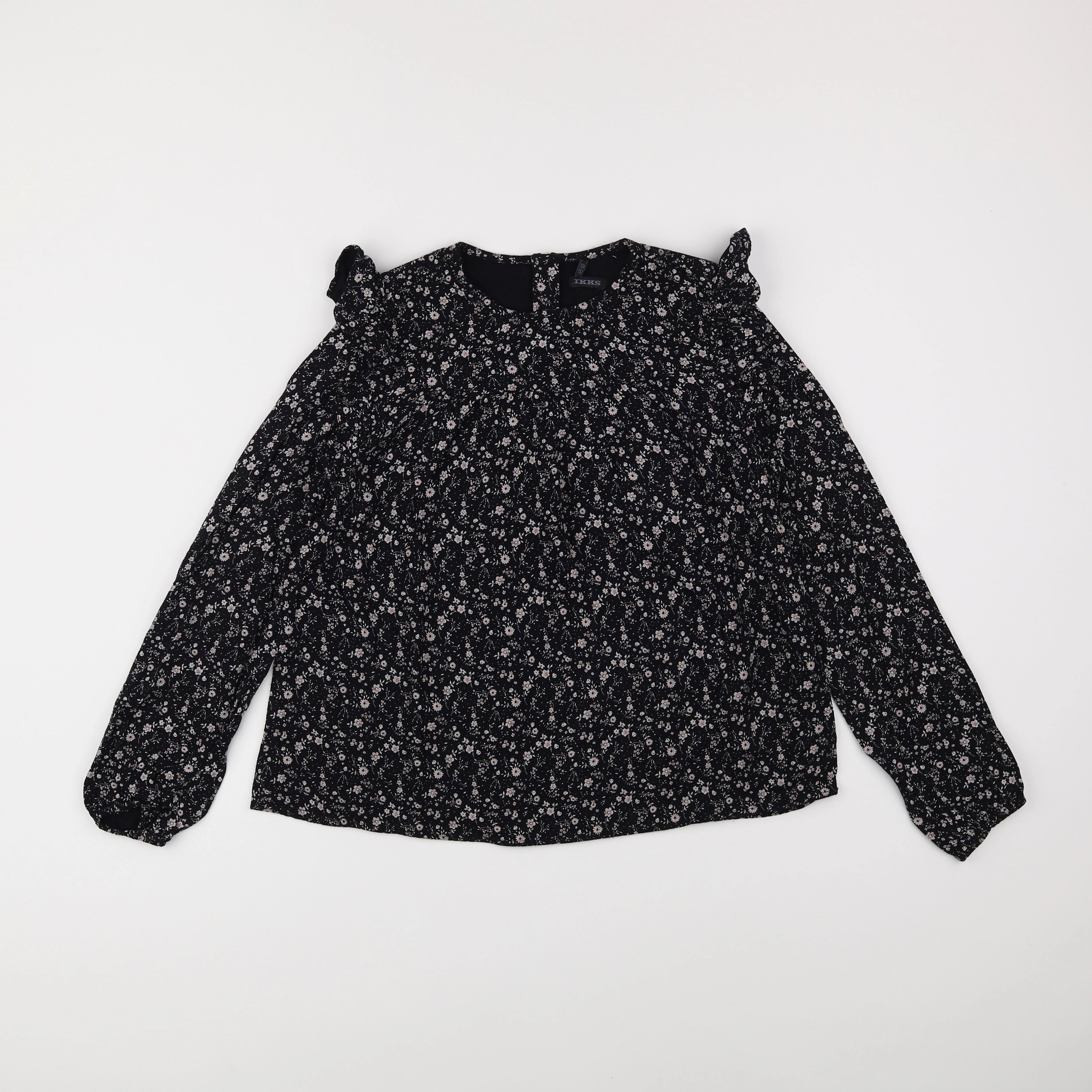 IKKS - blouse noir, beige - 12 ans