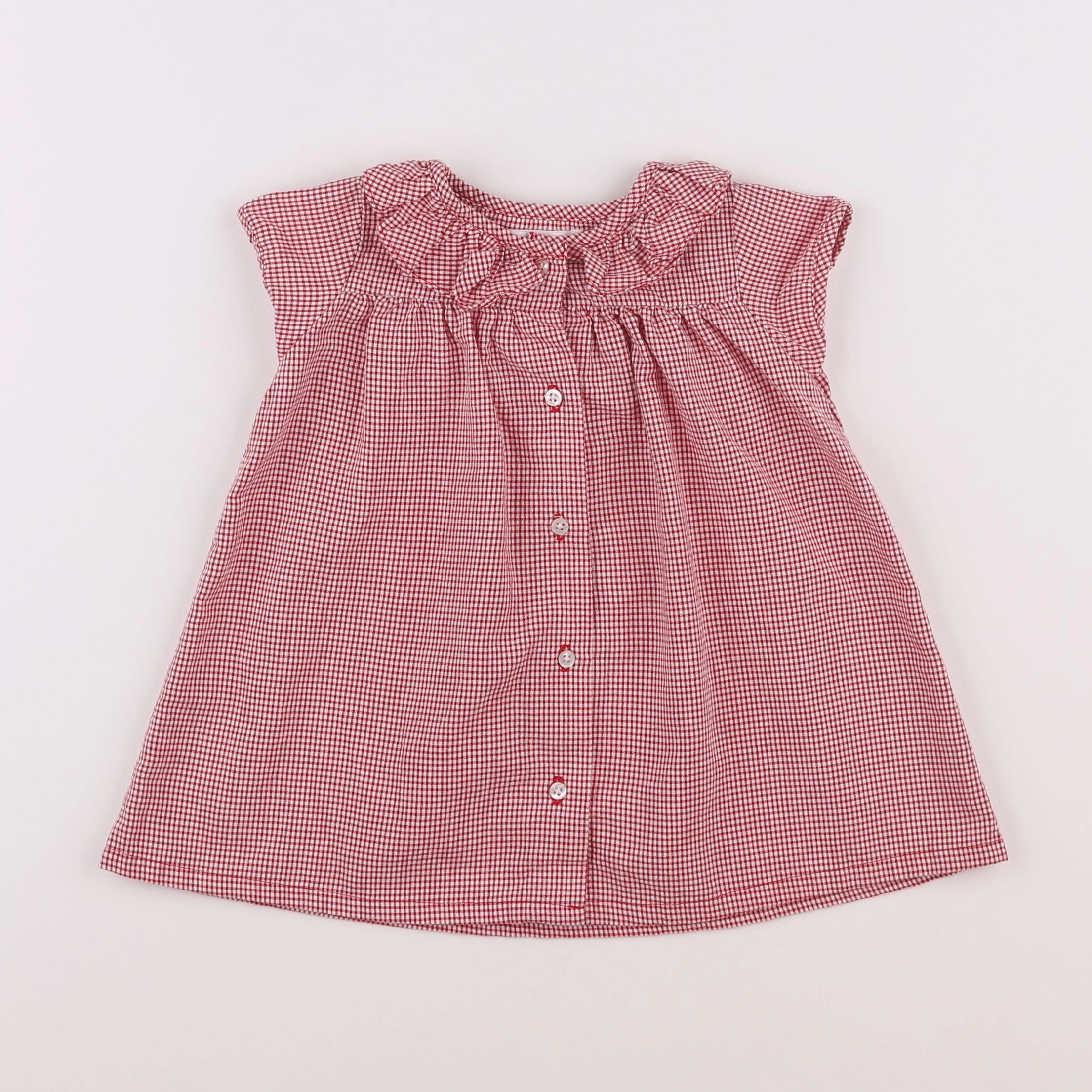 Lola Palacios - blouse blanc, rouge - 3 ans