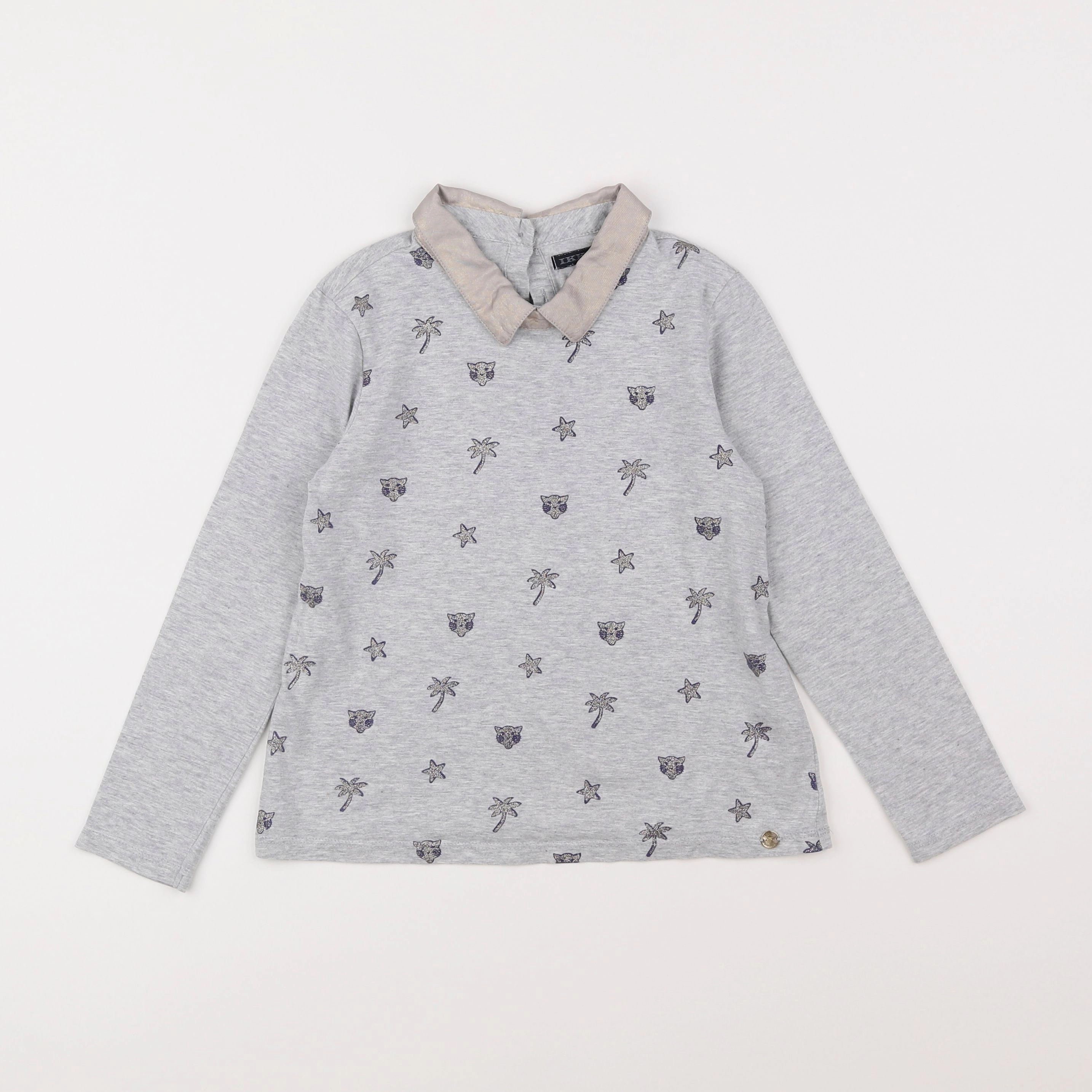 IKKS - polo gris, argent - 6 ans