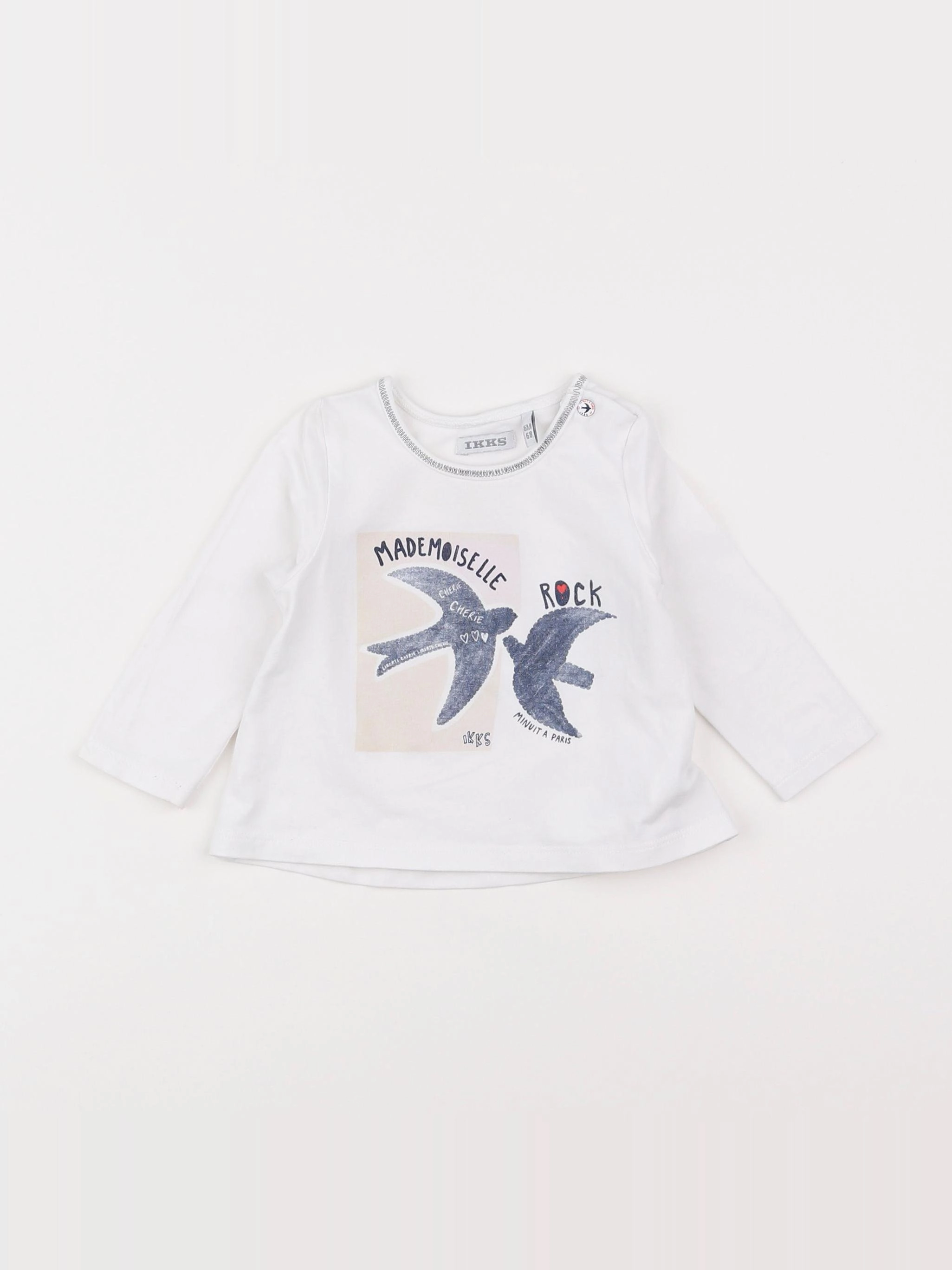 IKKS - tee-shirt blanc - 6 mois