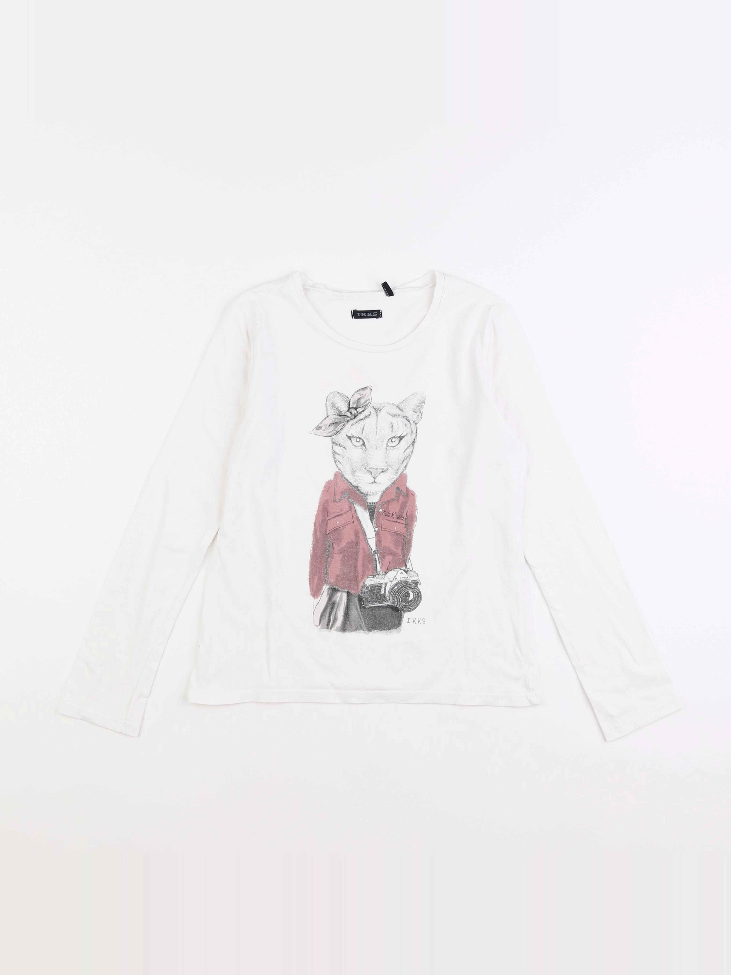 IKKS - tee-shirt blanc - 10 ans