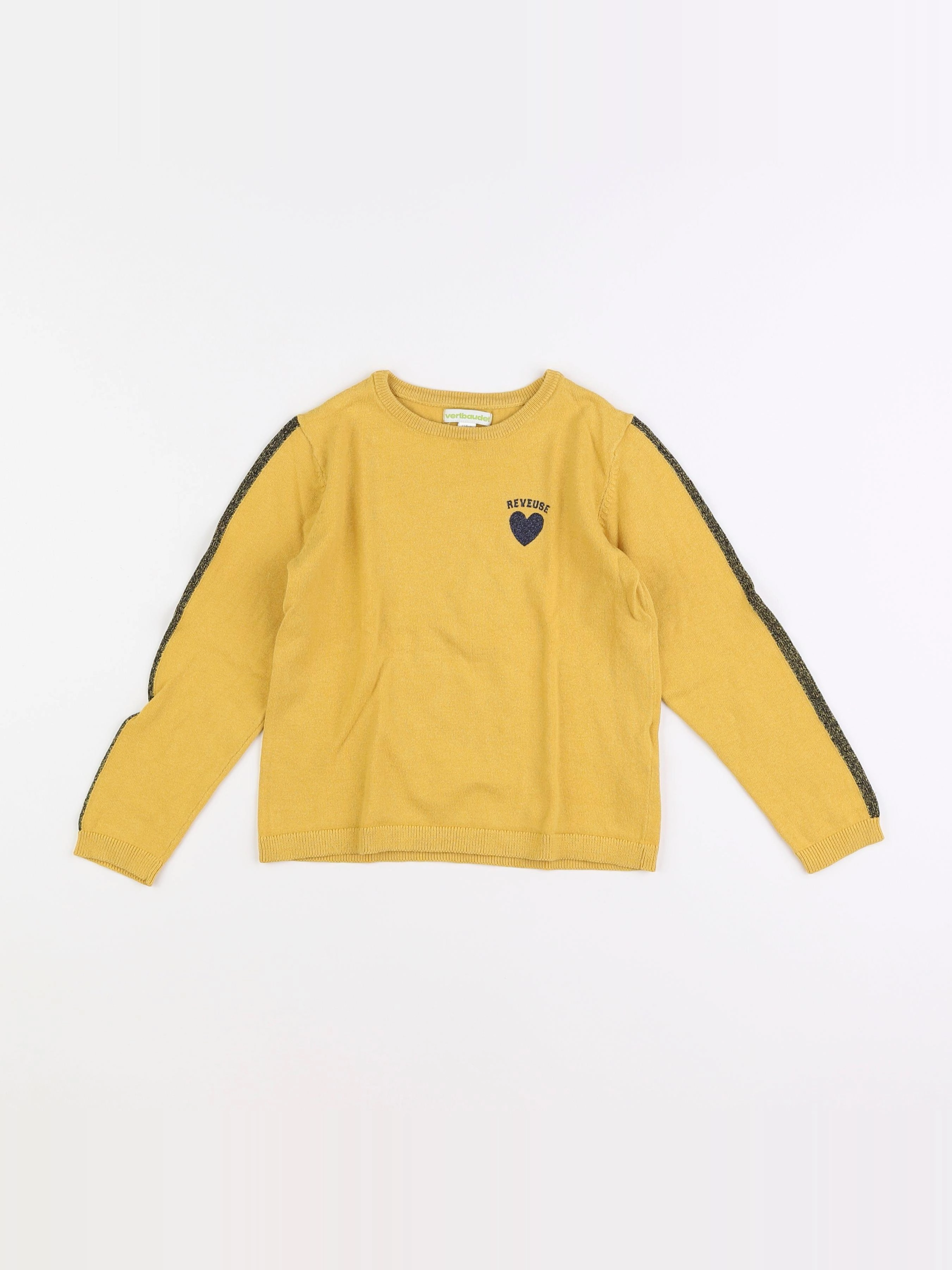 Vertbaudet - pull jaune - 6 ans