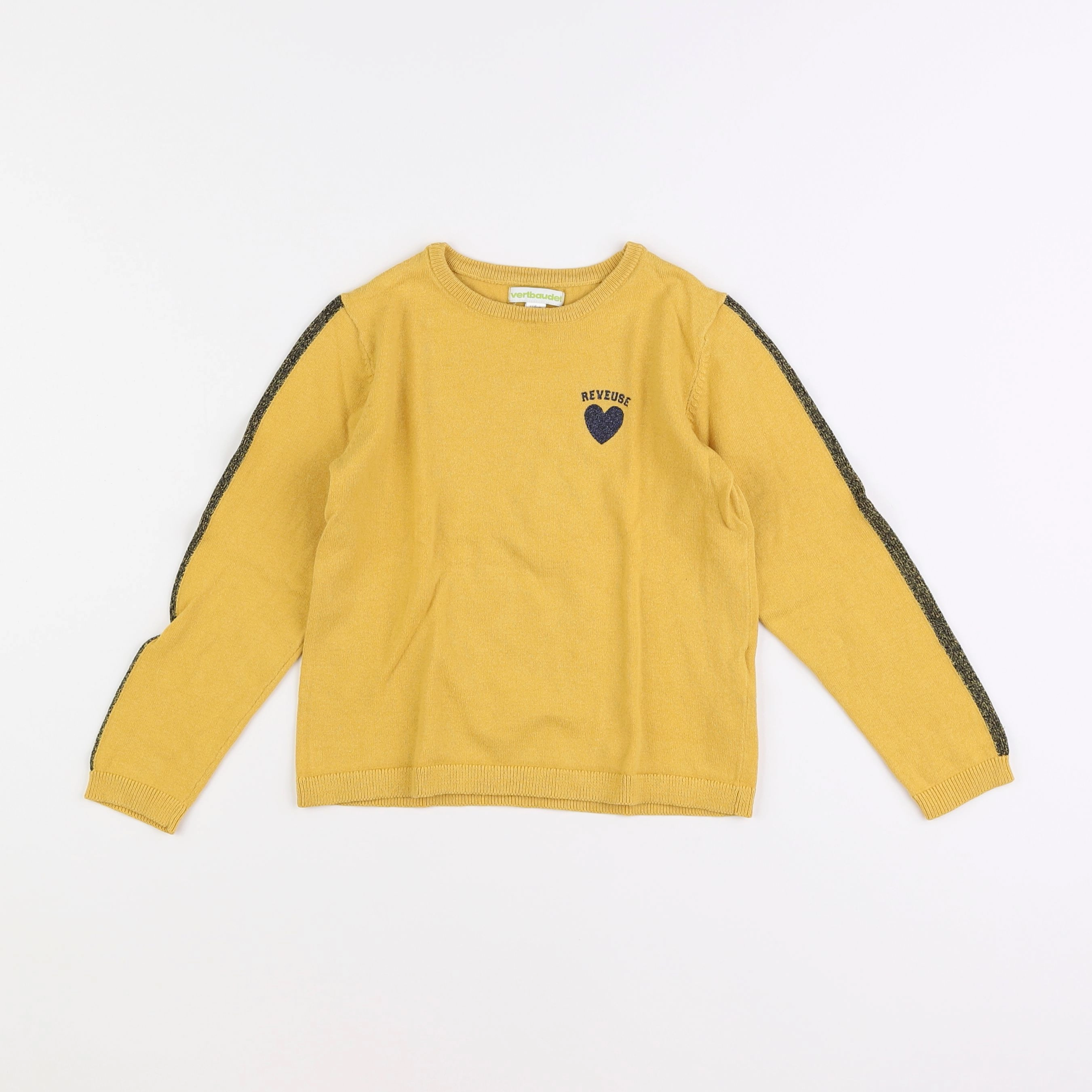 Vertbaudet - pull jaune - 6 ans